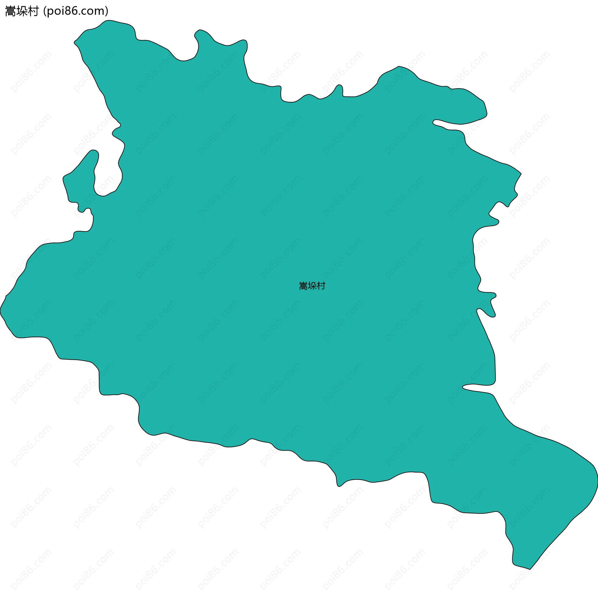 嵩垛村边界地图