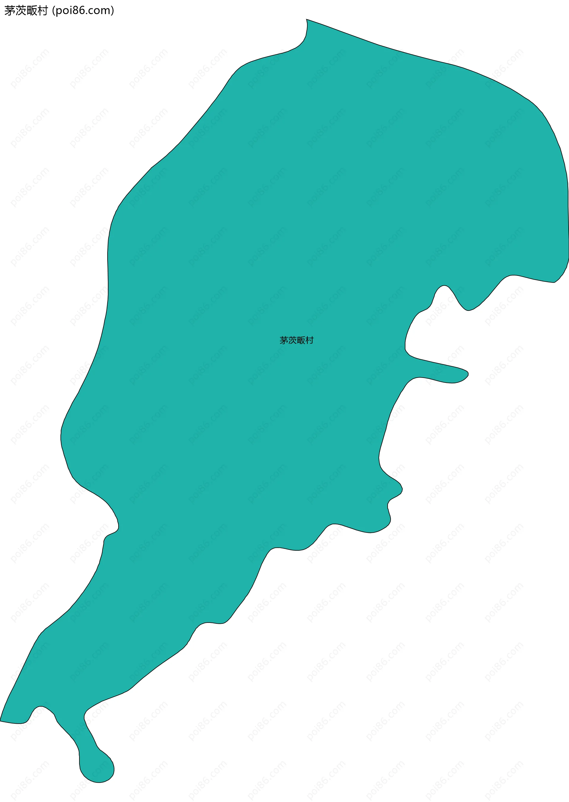 茅茨畈村边界地图