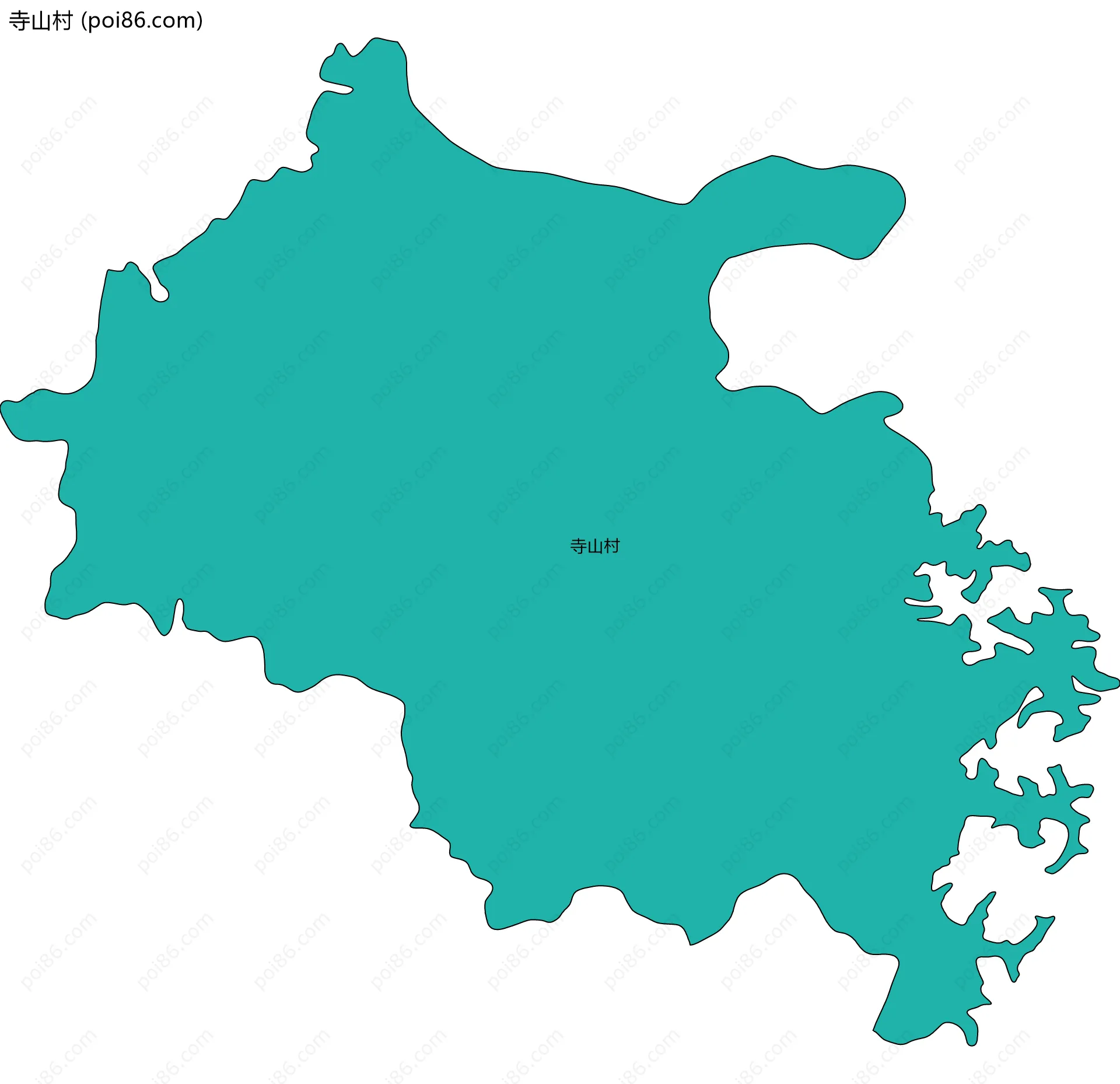 寺山村边界地图