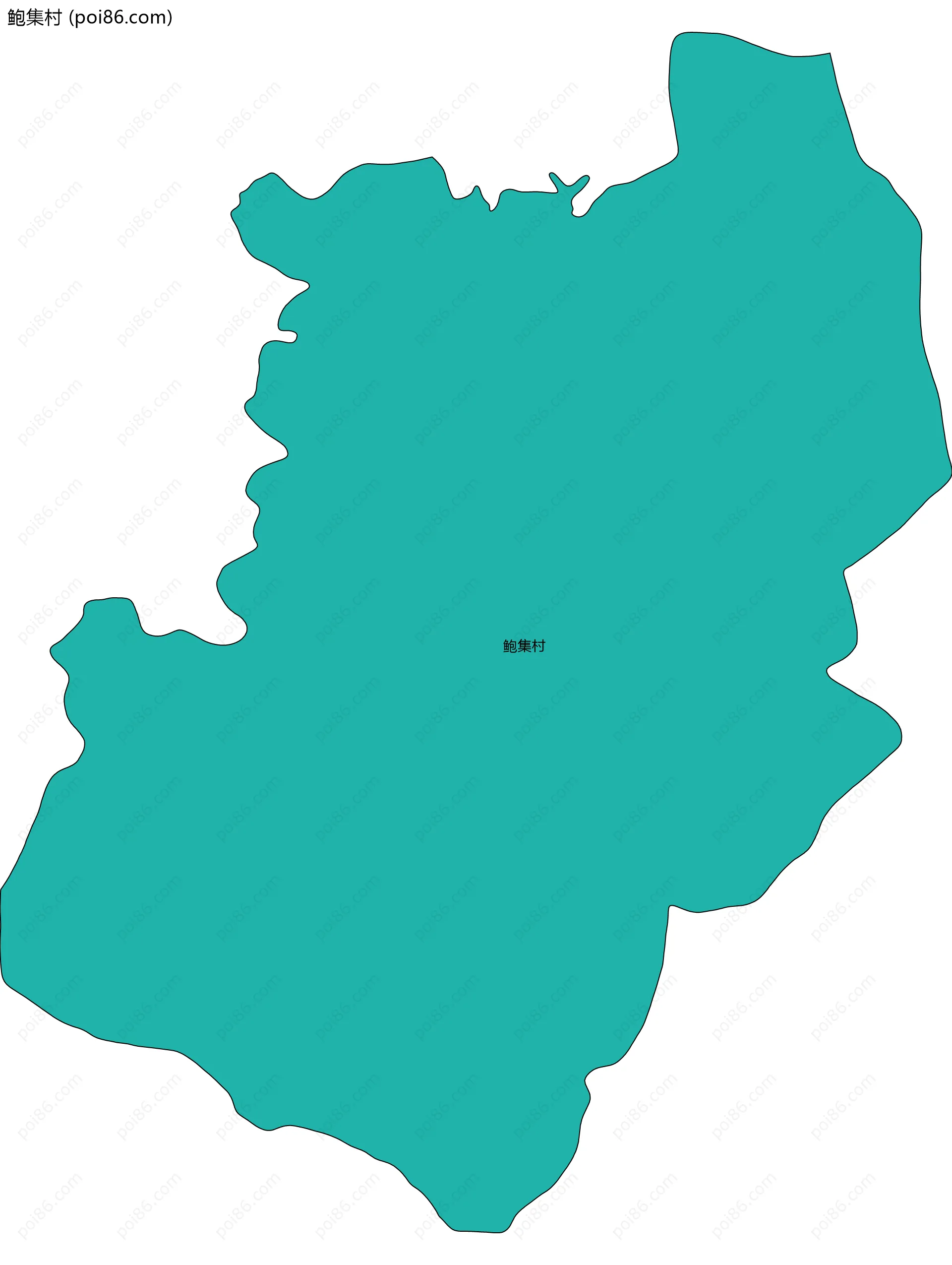 鲍集村边界地图