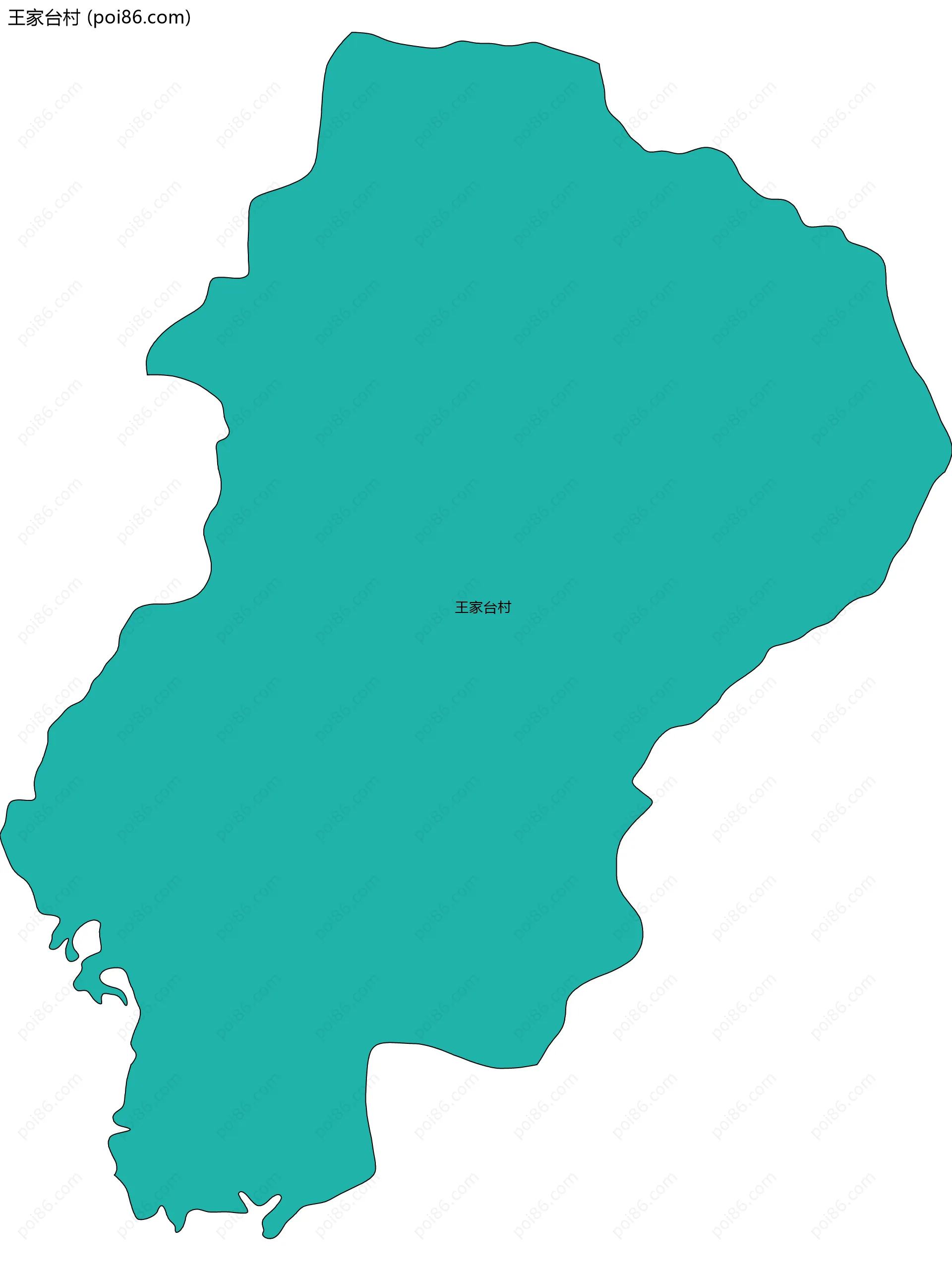 王家台村边界地图