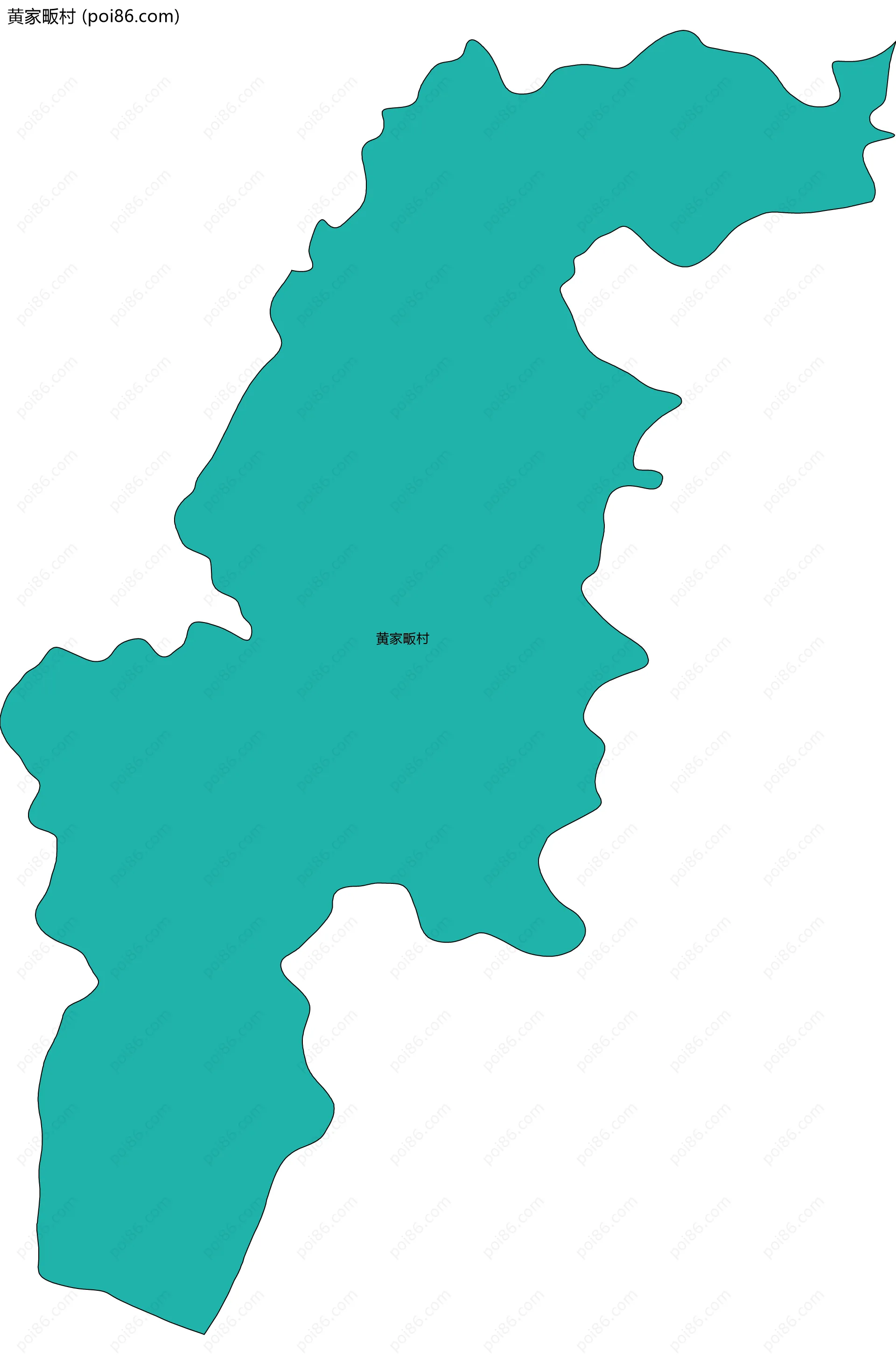 黄家畈村边界地图