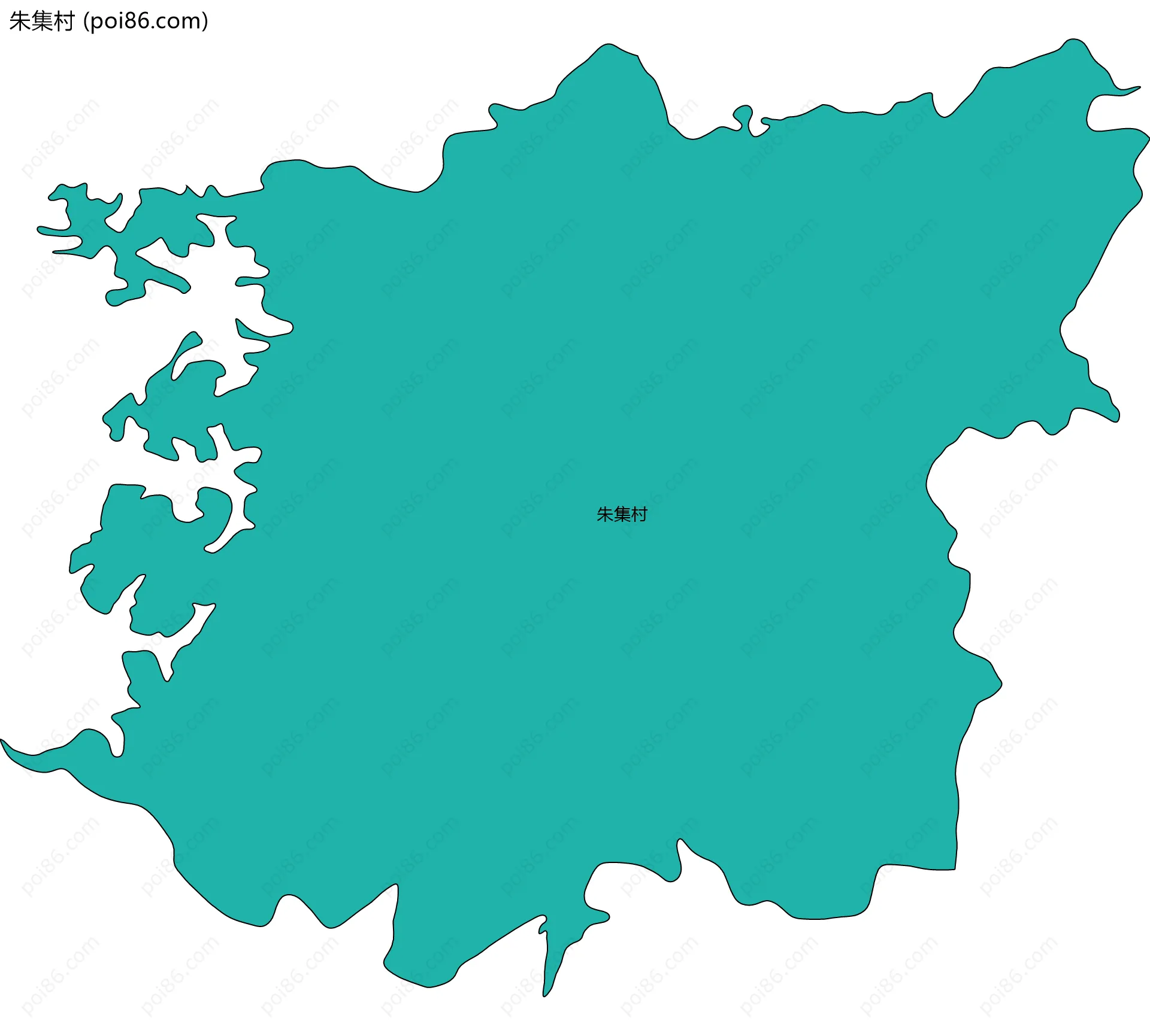 朱集村边界地图