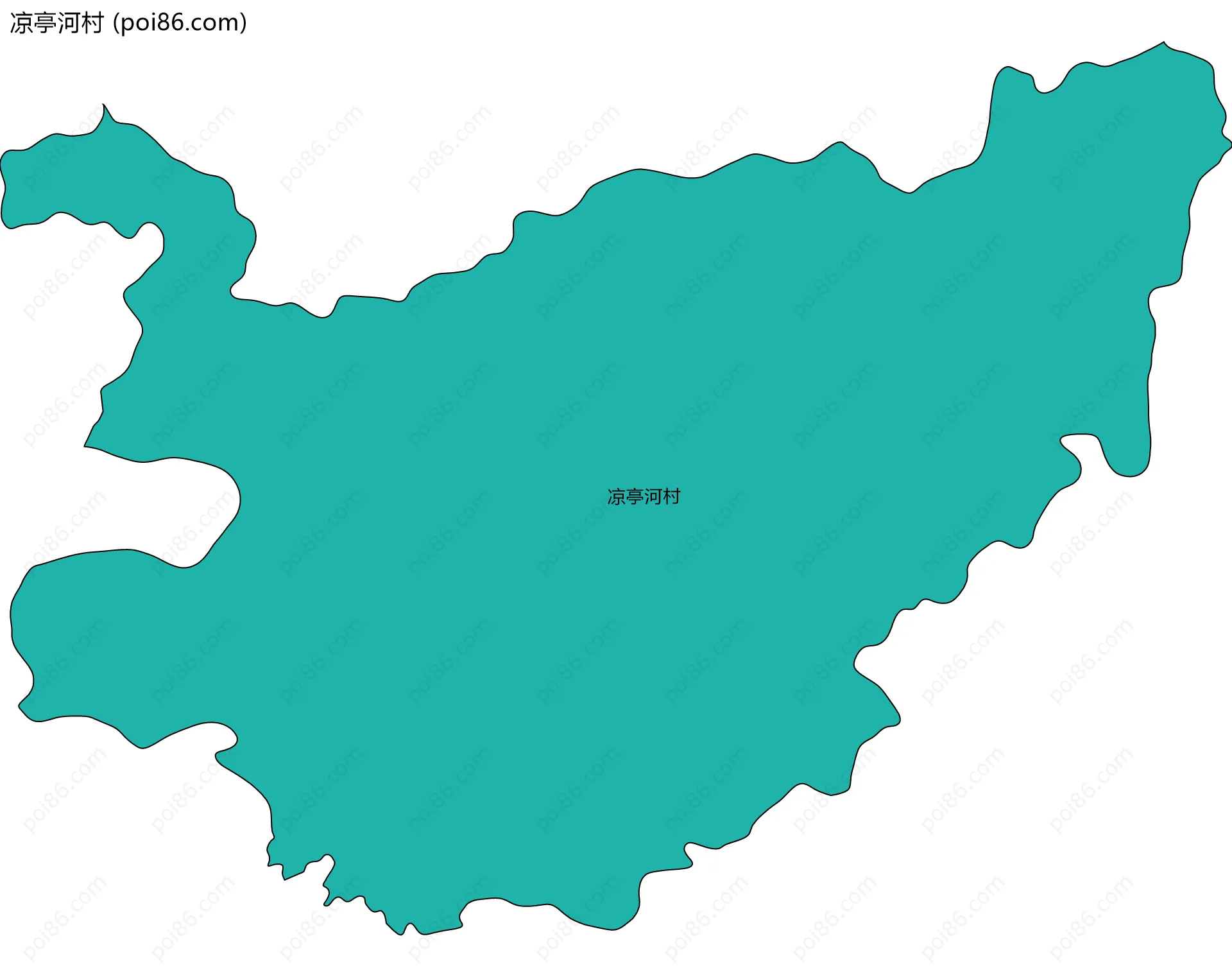 凉亭河村边界地图