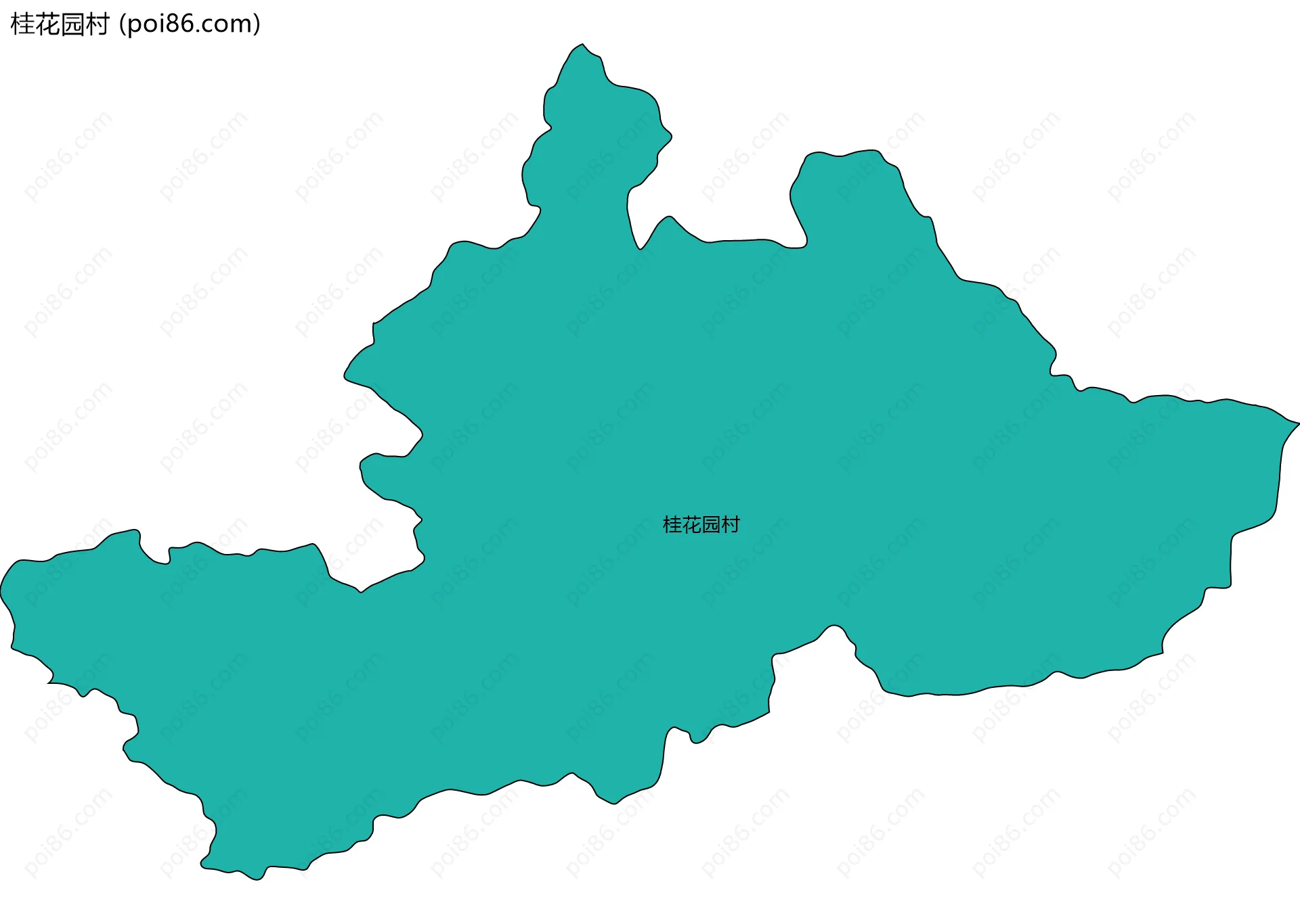 桂花园村边界地图