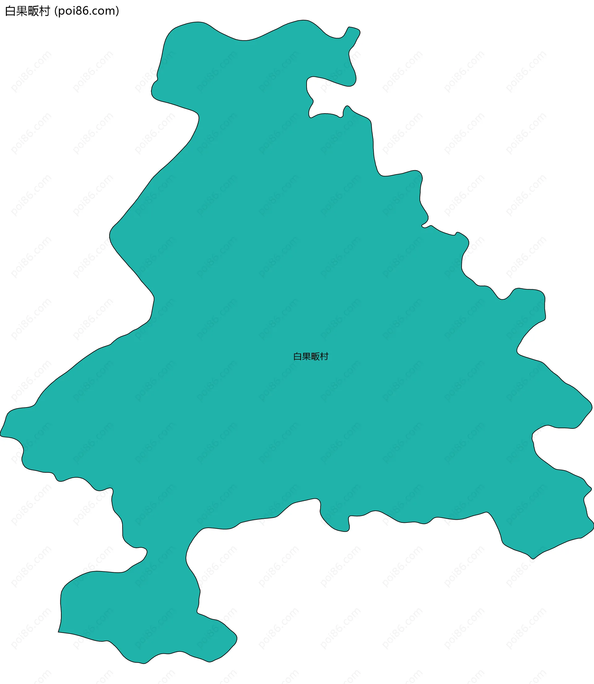 白果畈村边界地图