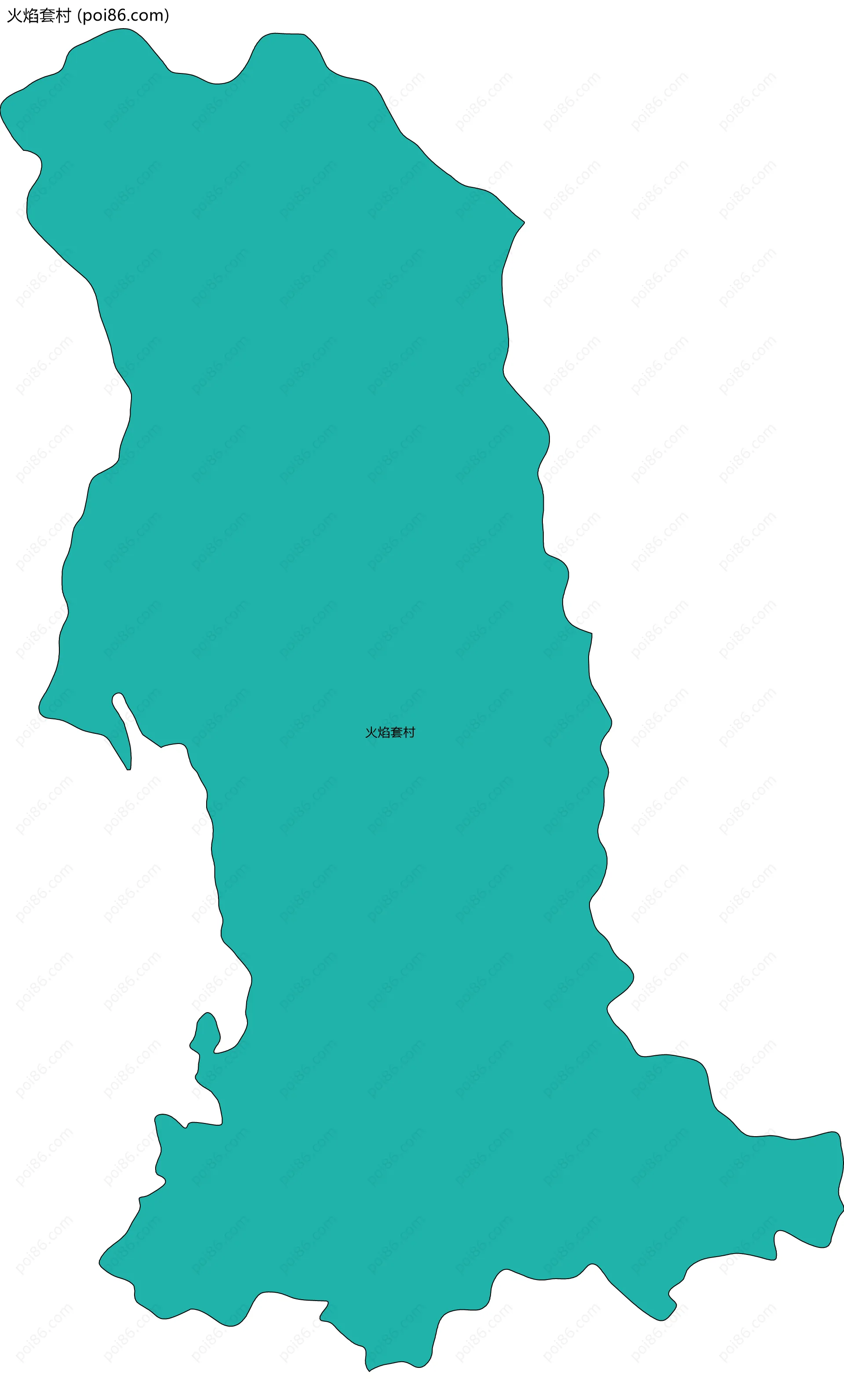 火焰套村边界地图