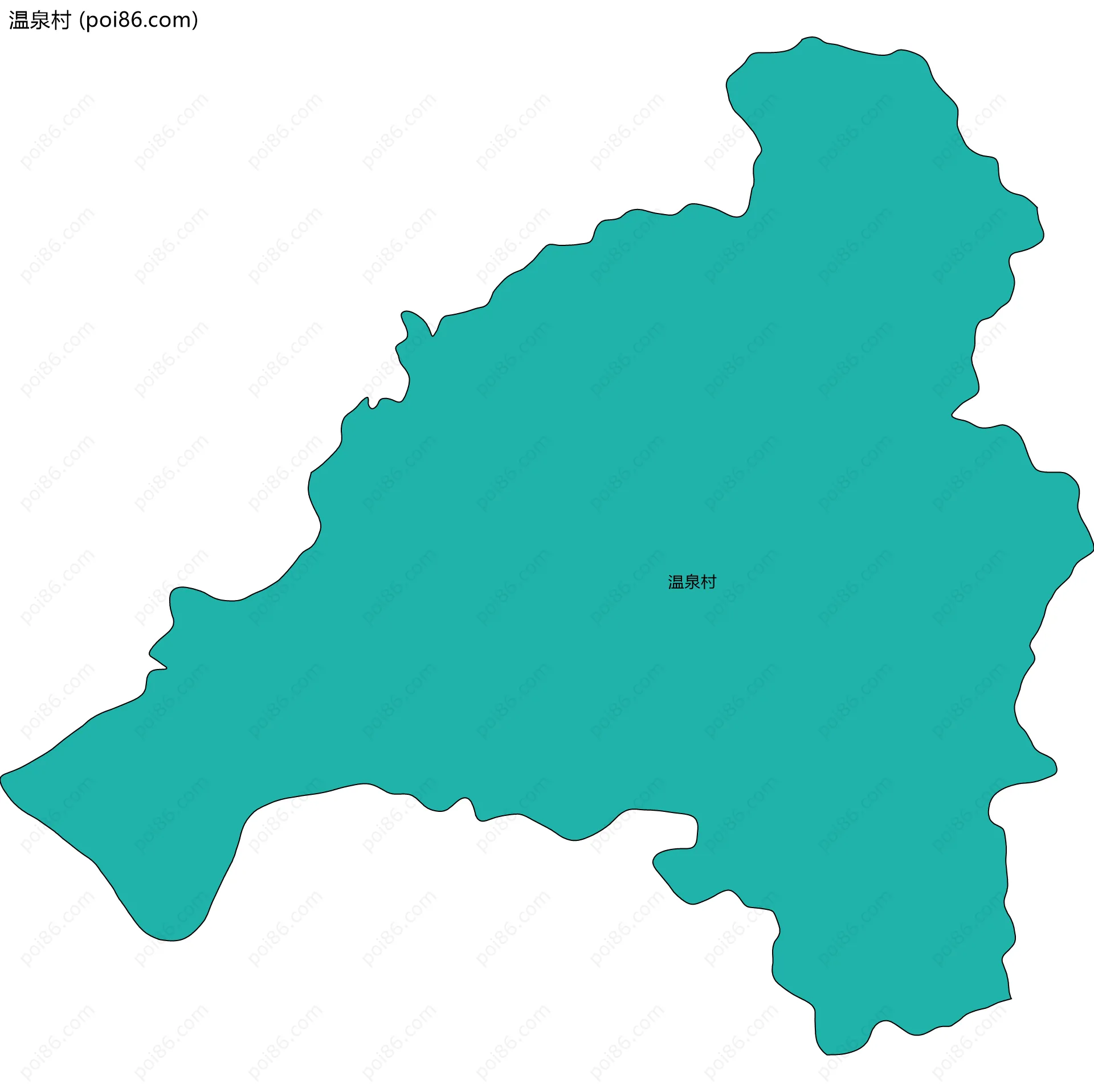 温泉村边界地图