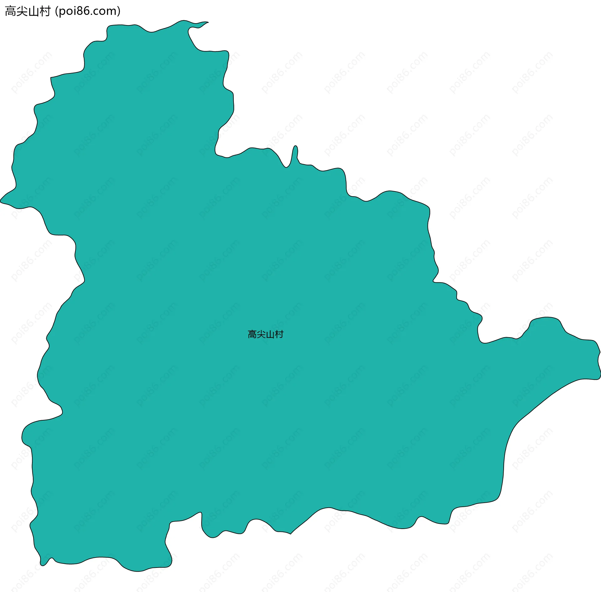 高尖山村边界地图