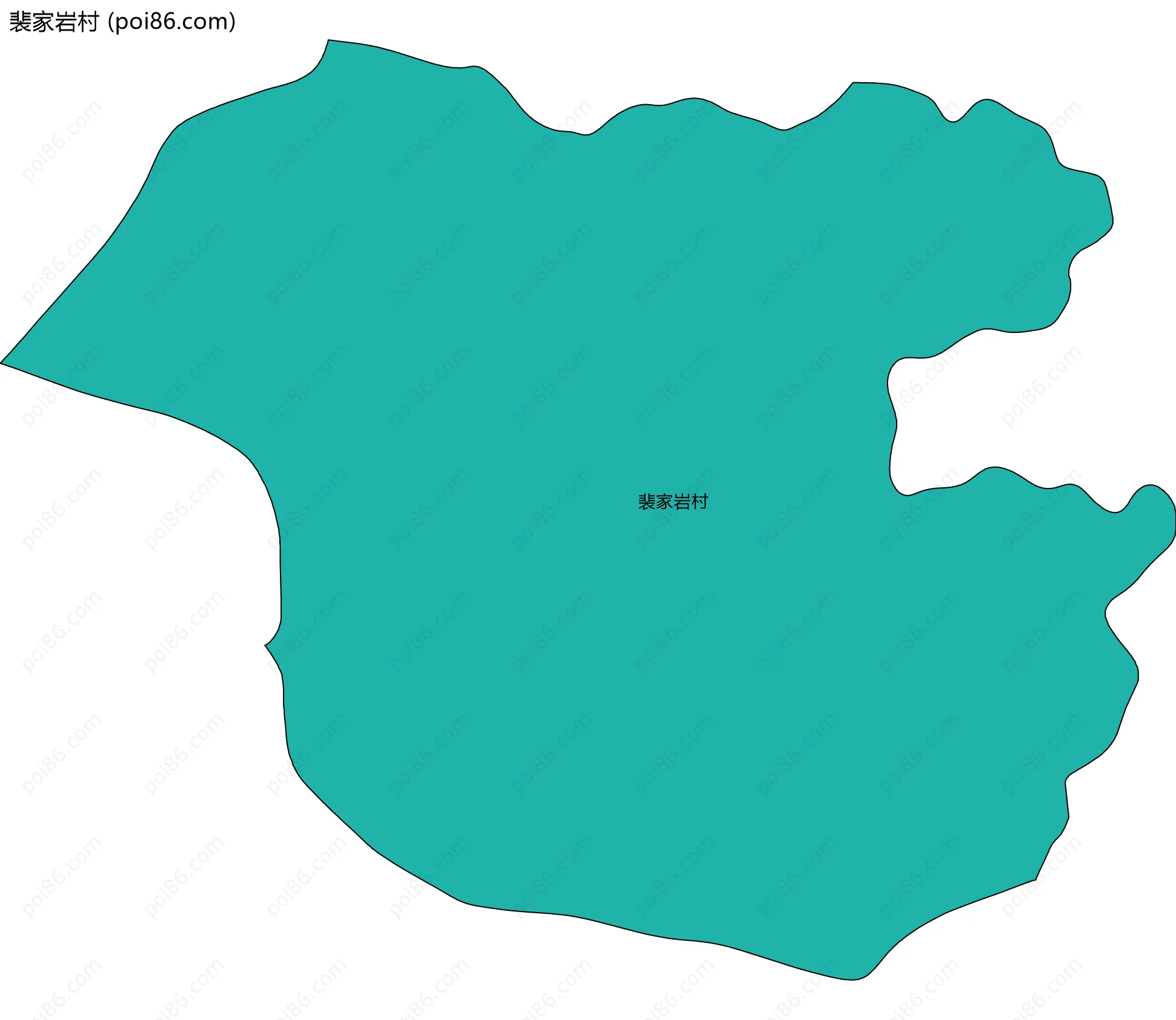 裴家岩村边界地图