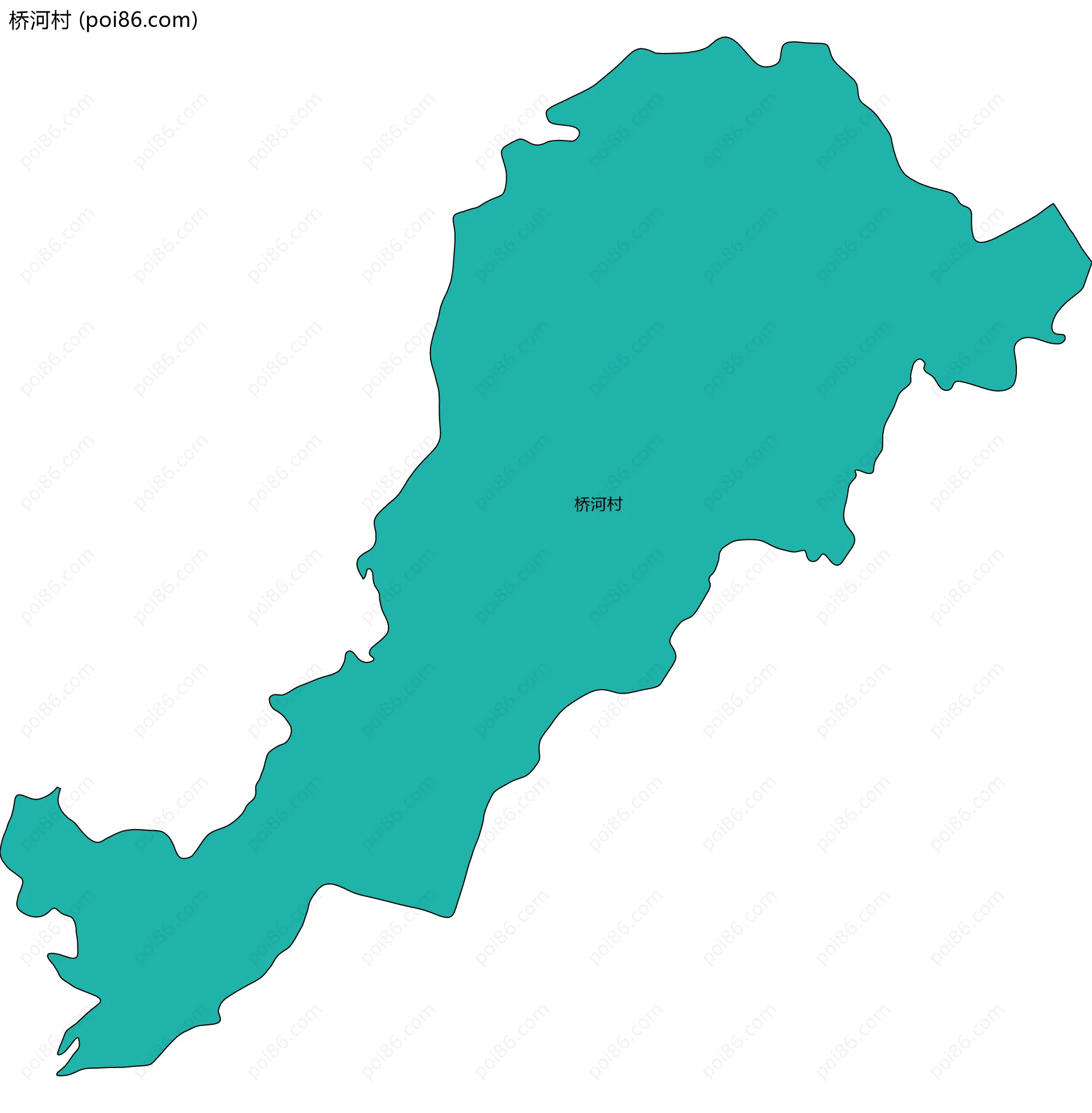 桥河村边界地图