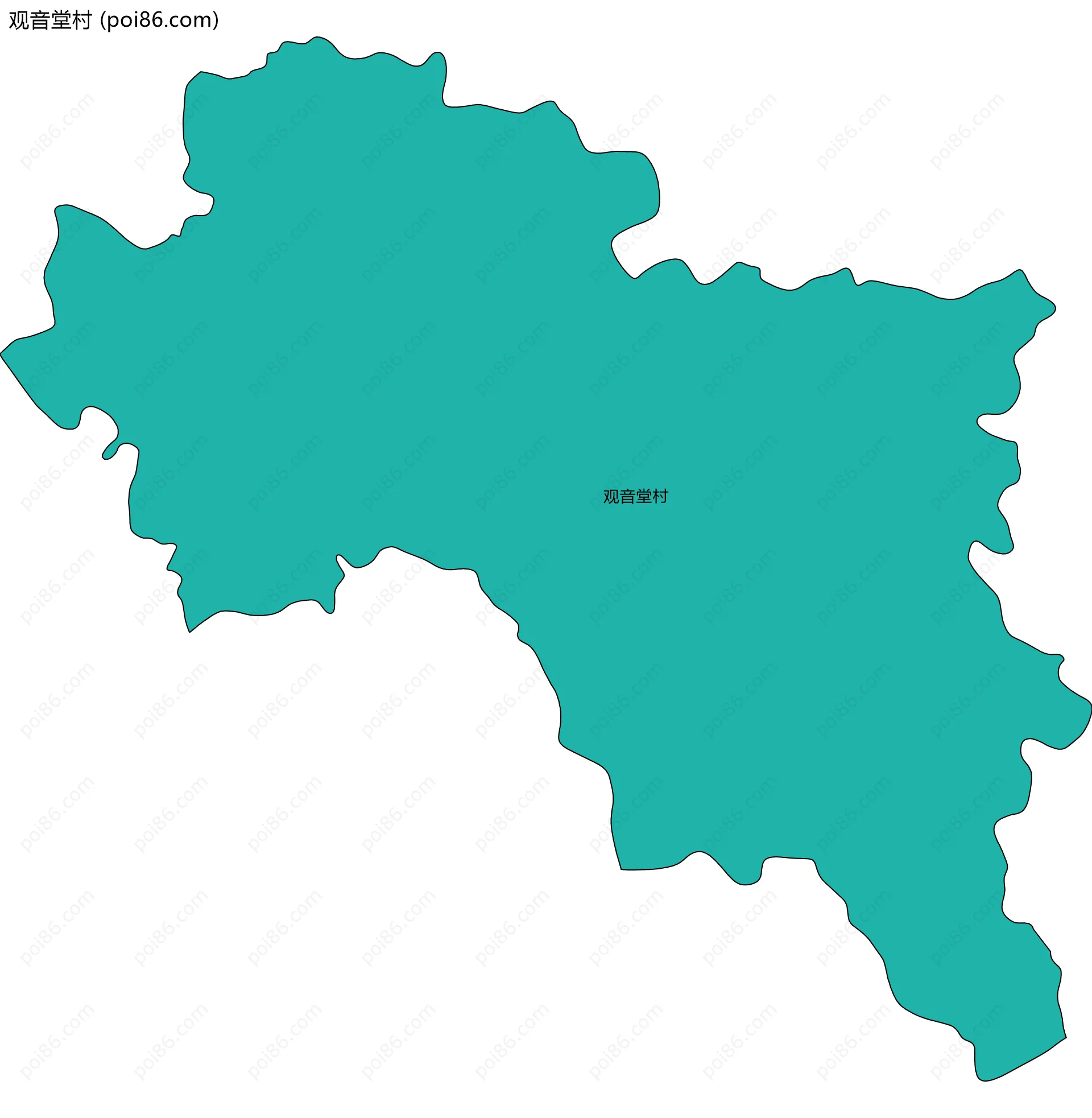 观音堂村边界地图