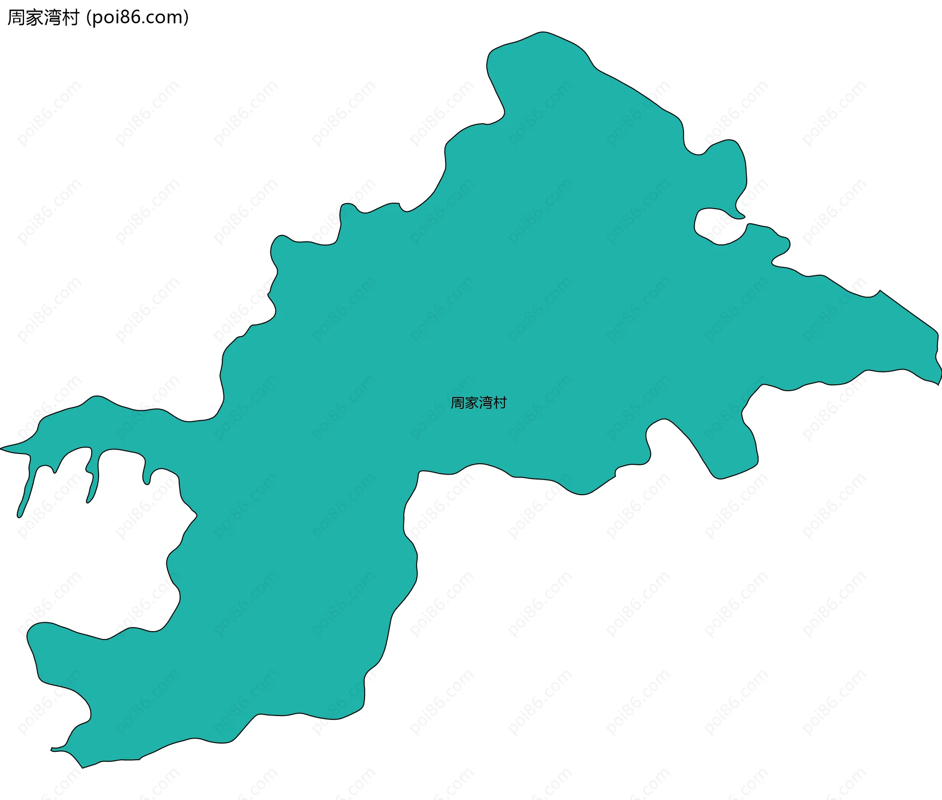 周家湾村边界地图