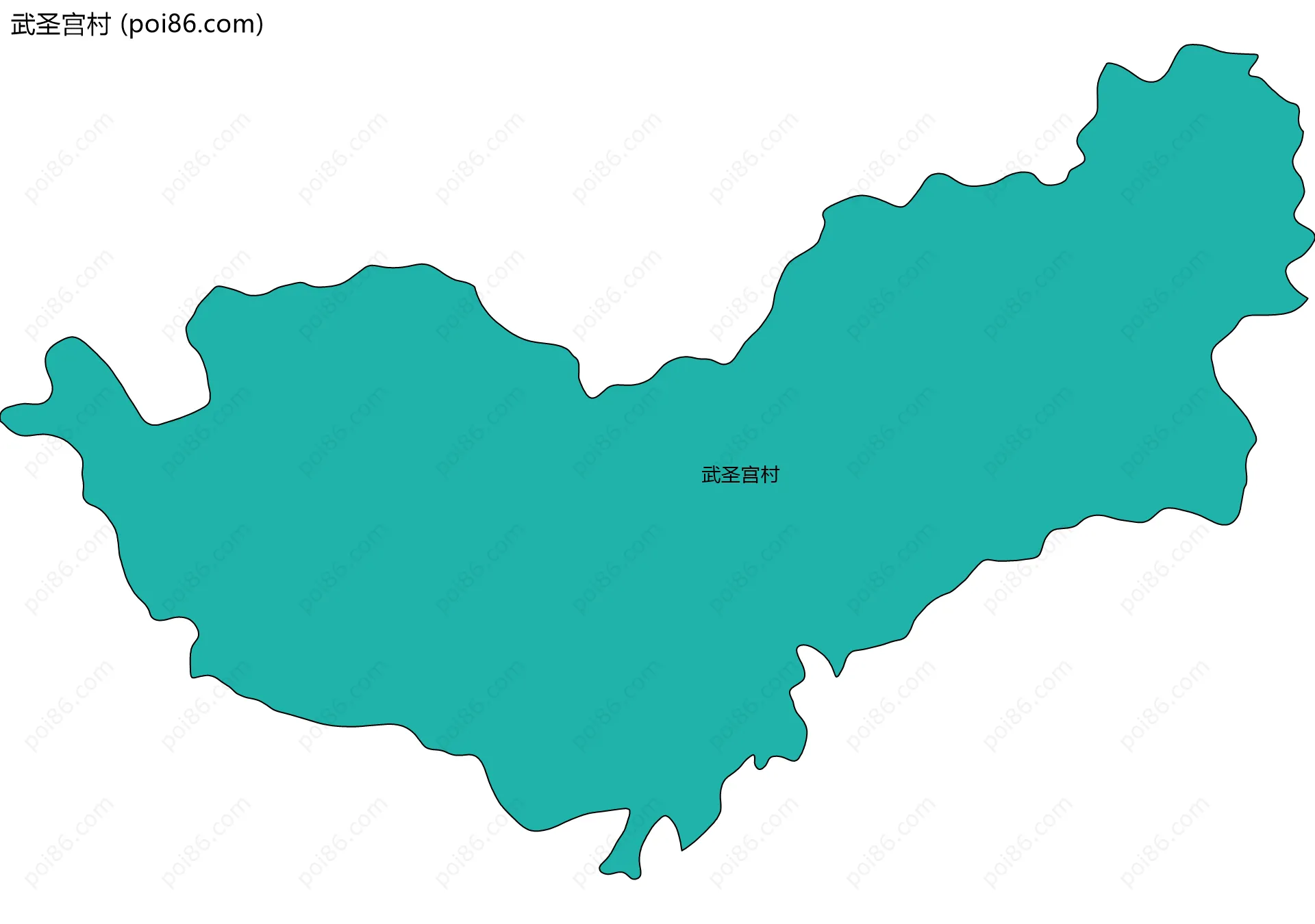 武圣宫村边界地图