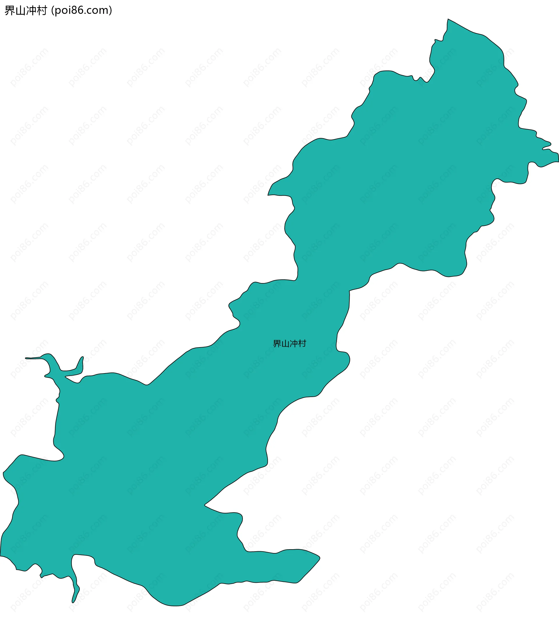 界山冲村边界地图
