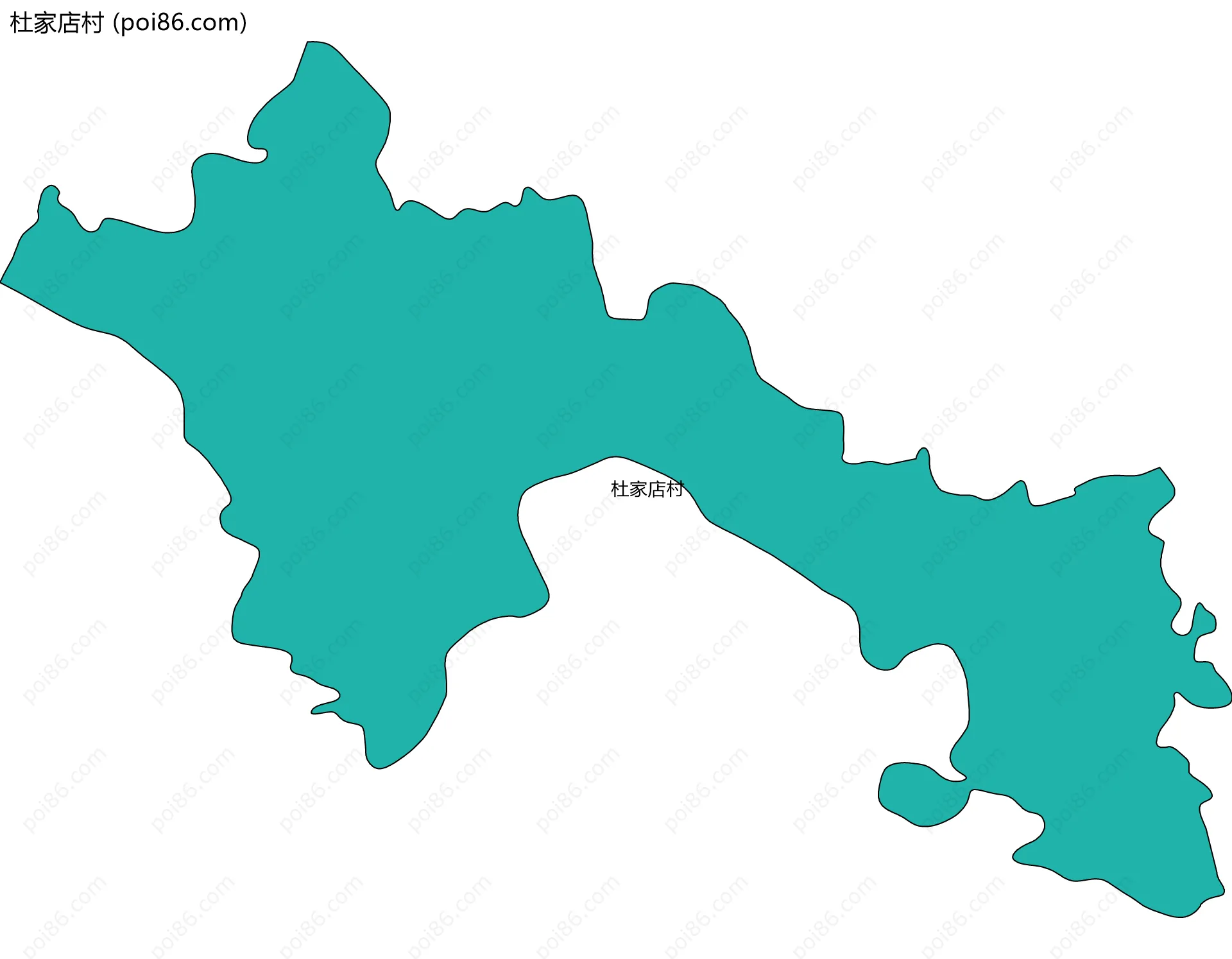 杜家店村边界地图