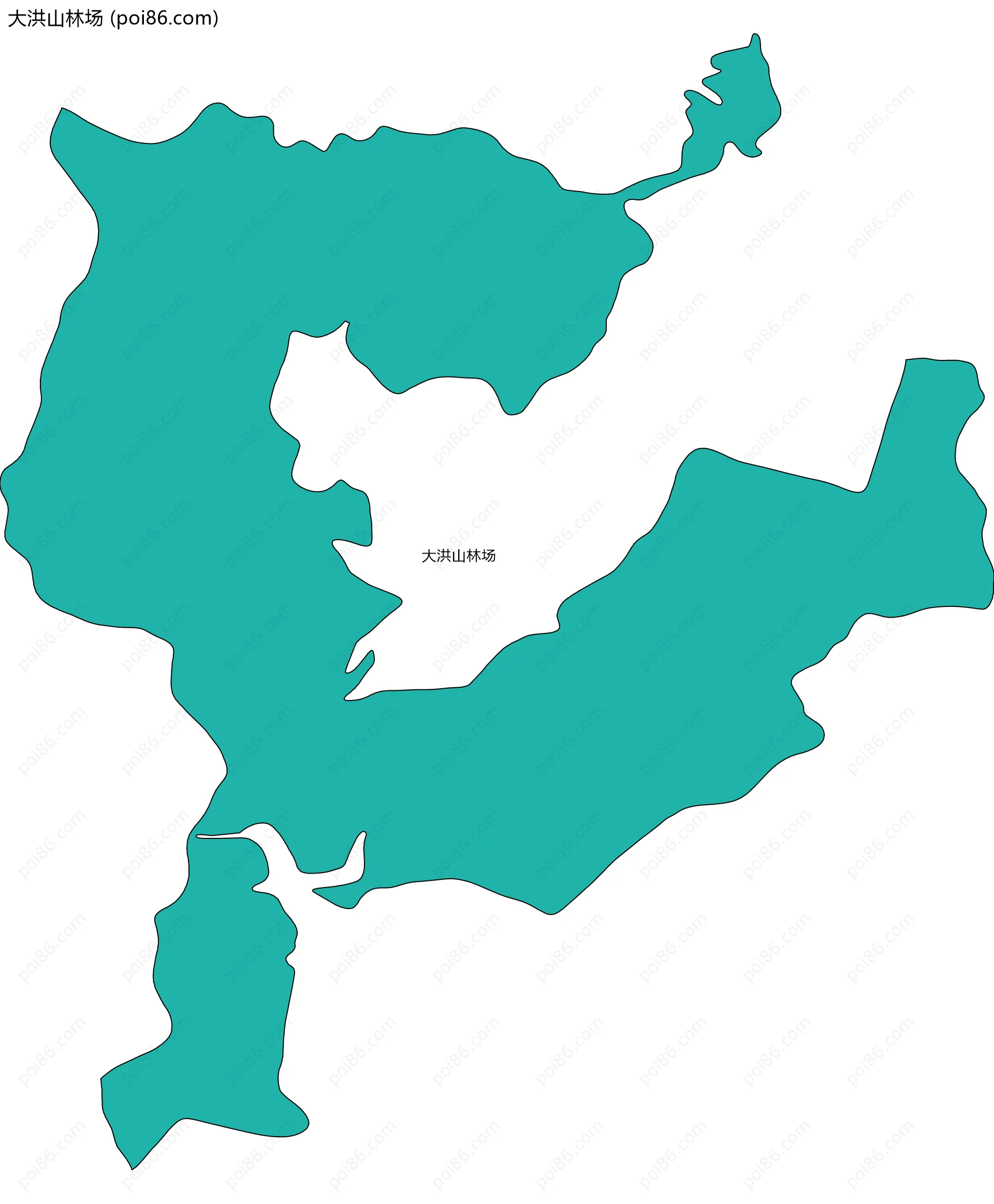 大洪山林场边界地图