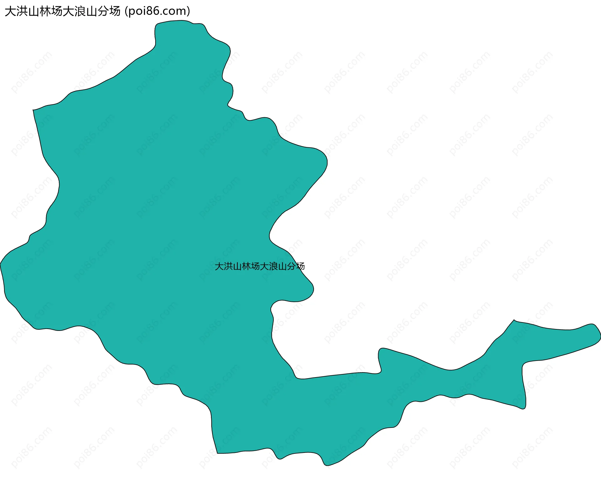 大洪山林场大浪山分场边界地图