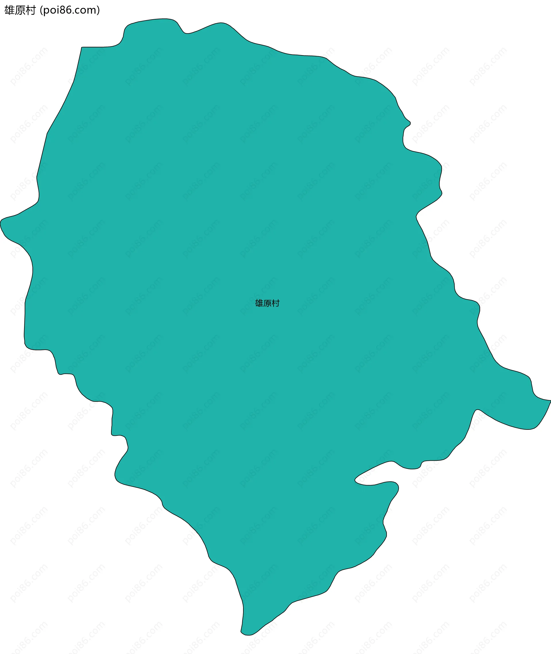 雄原村边界地图