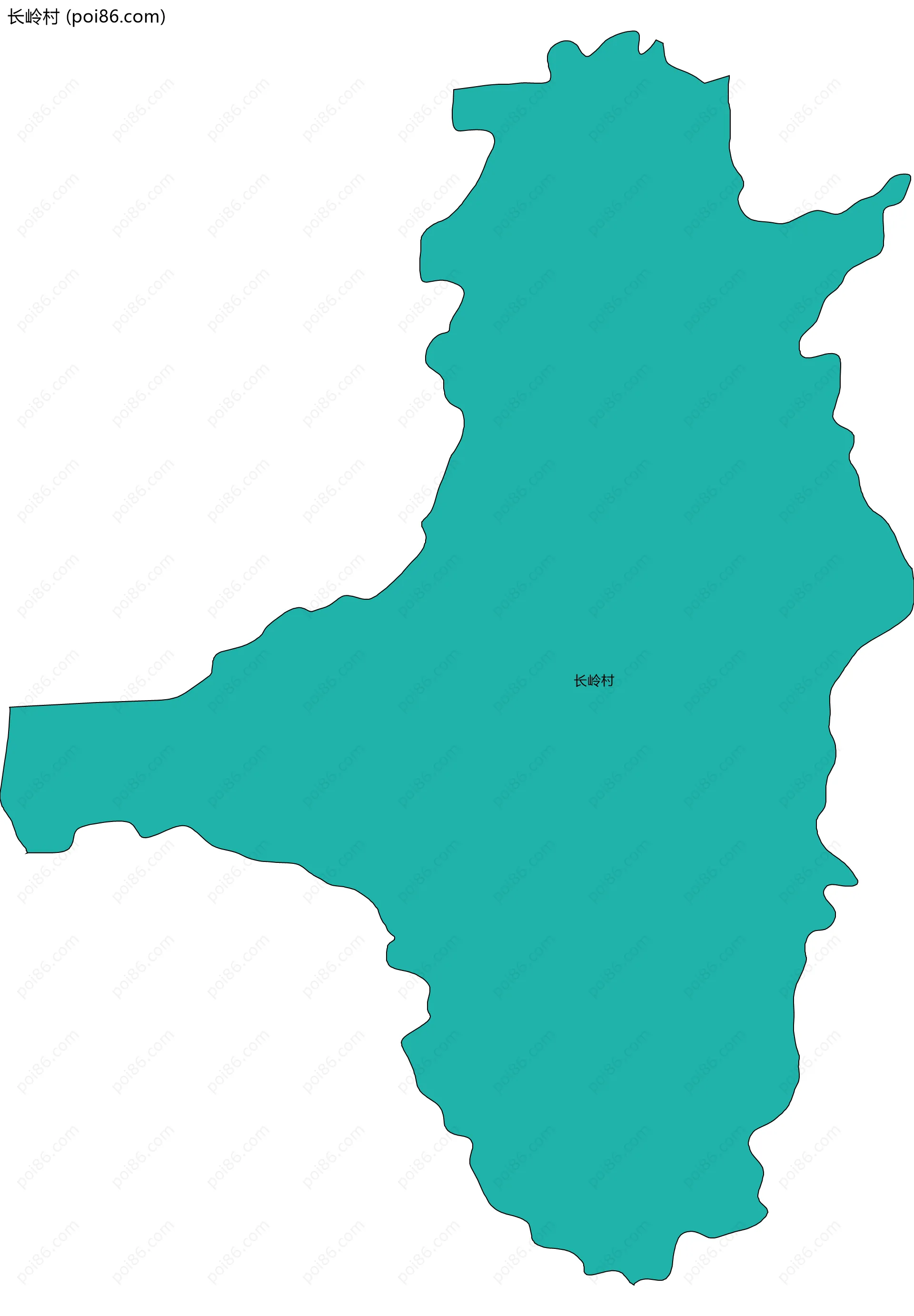 长岭村边界地图