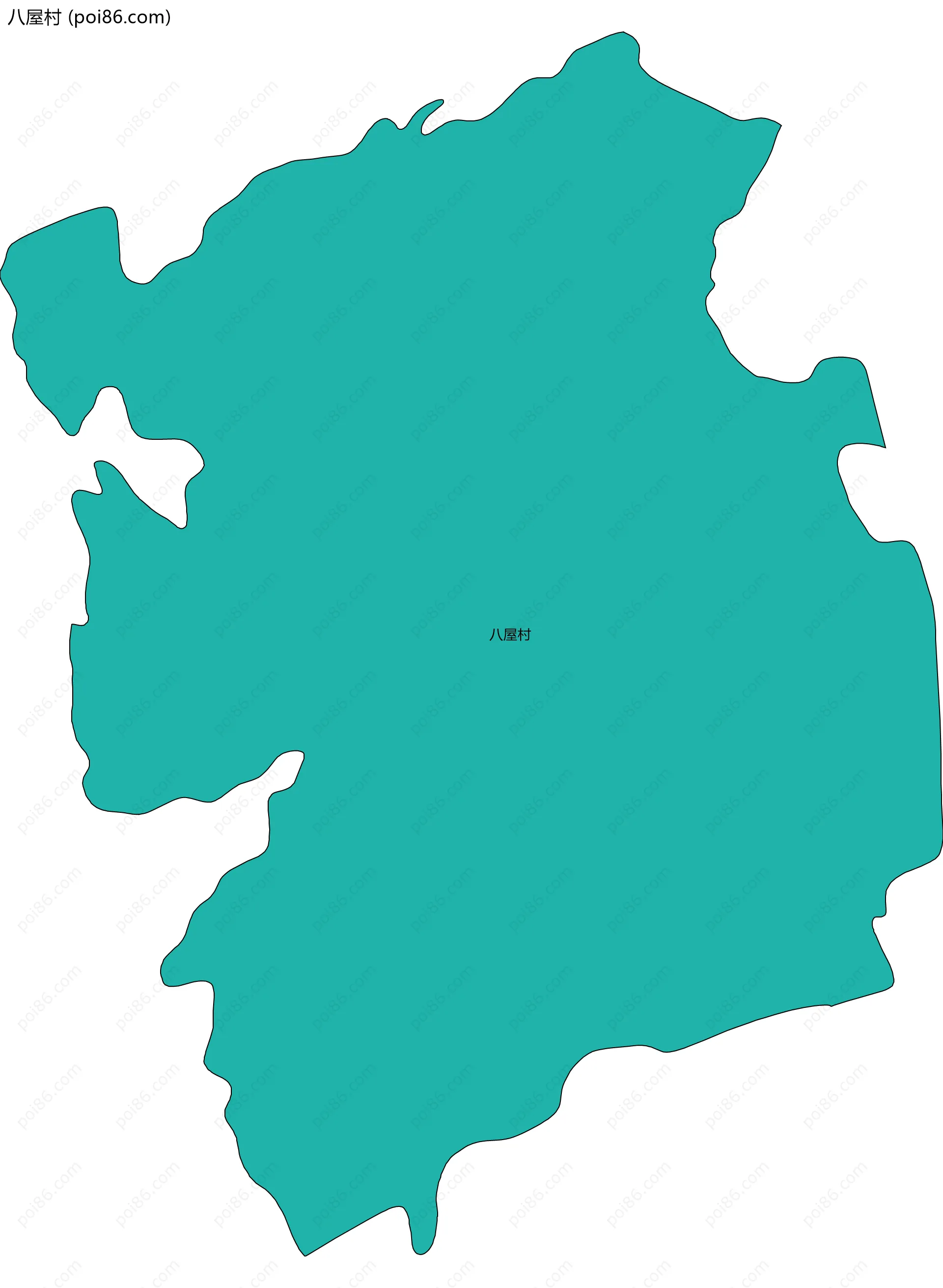 八屋村边界地图