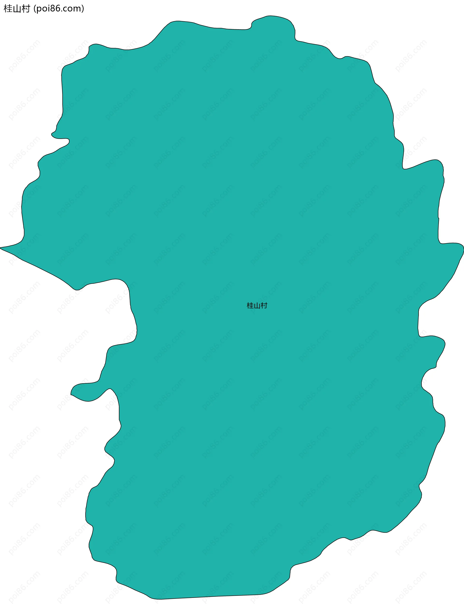 桂山村边界地图