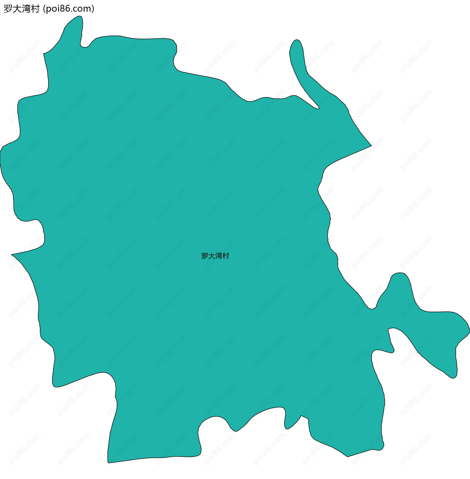 罗大湾村边界地图