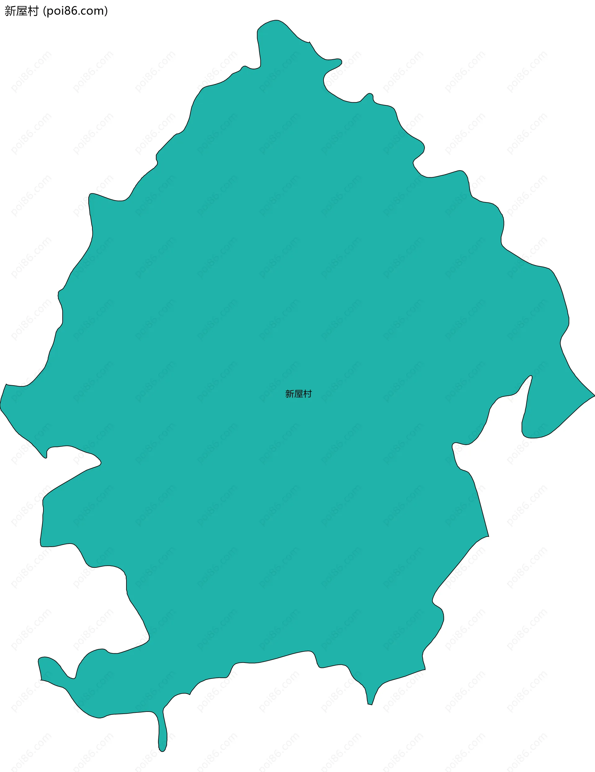 新屋村边界地图