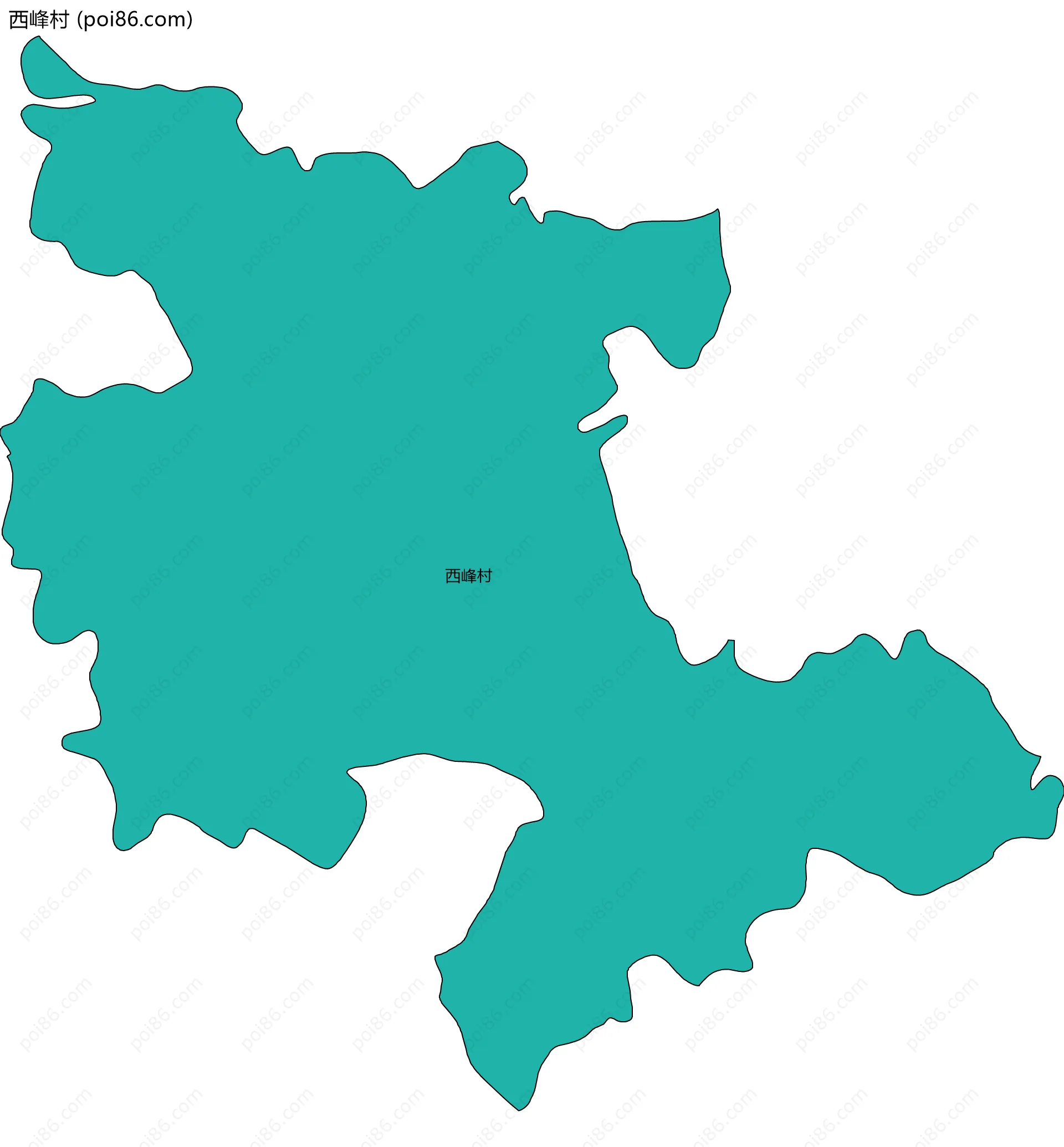 西峰村边界地图