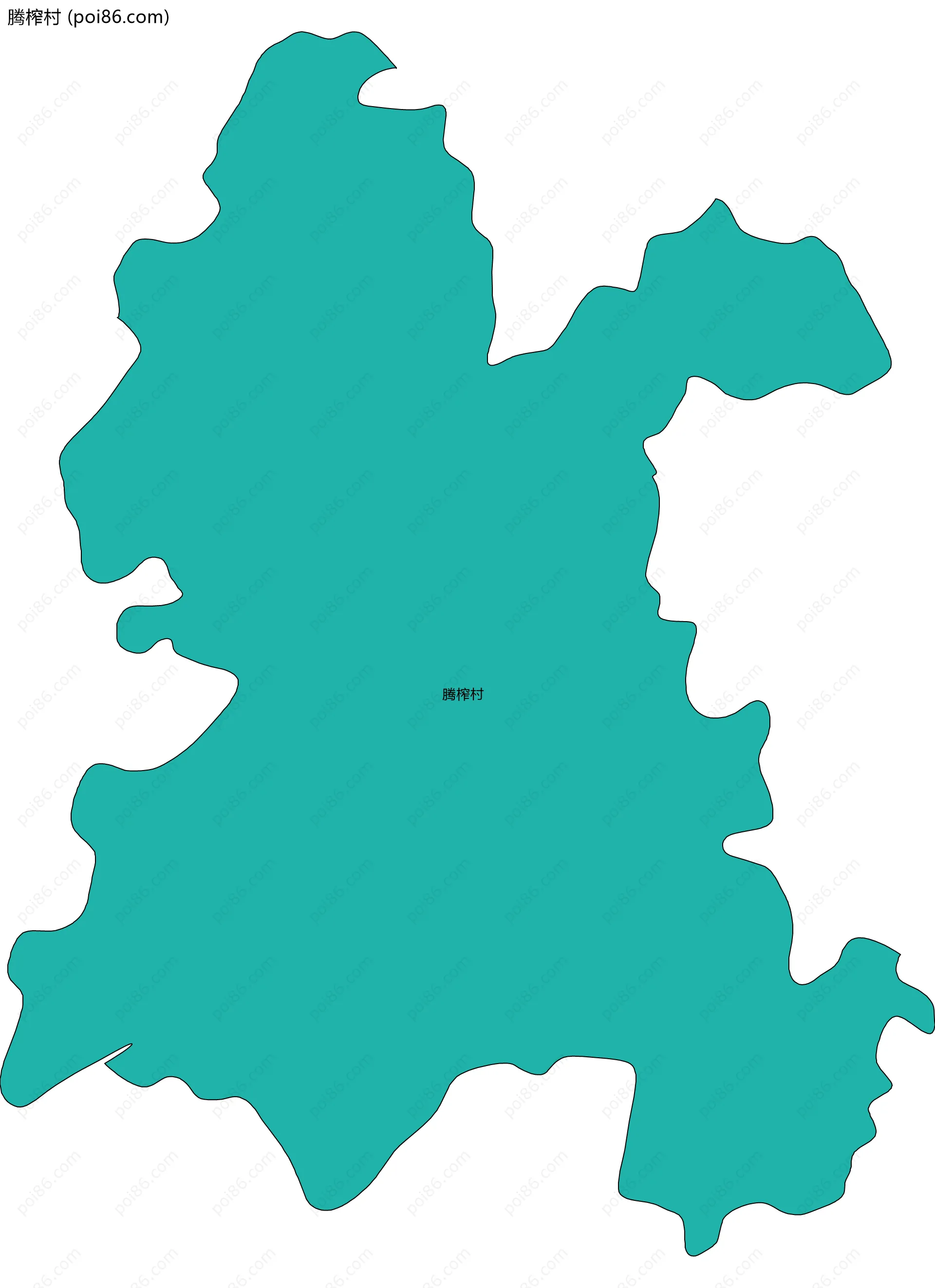 腾榨村边界地图