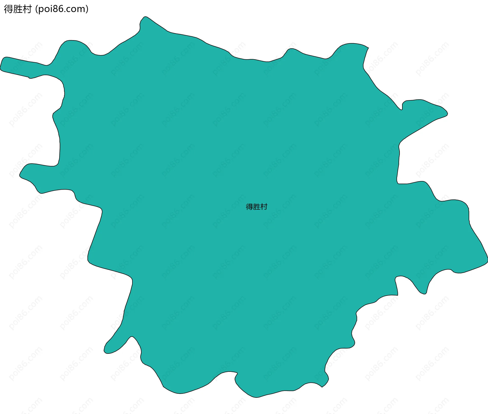 得胜村边界地图
