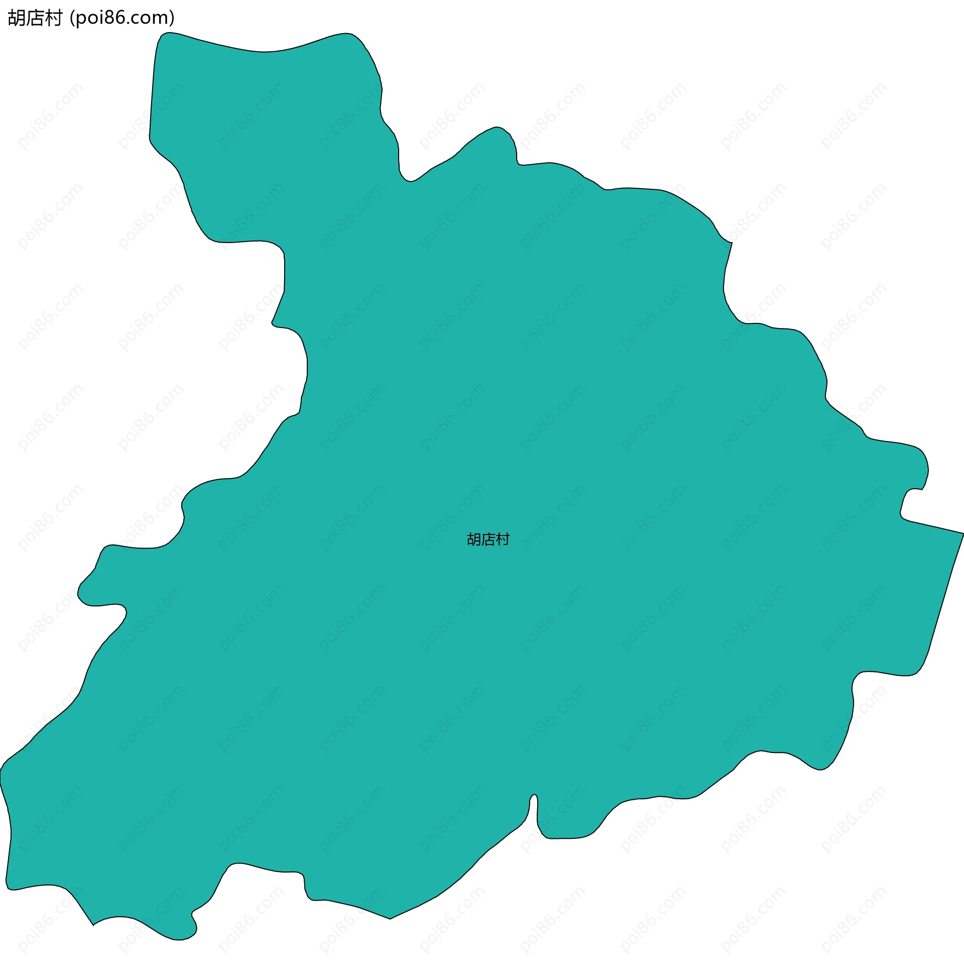 胡店村边界地图