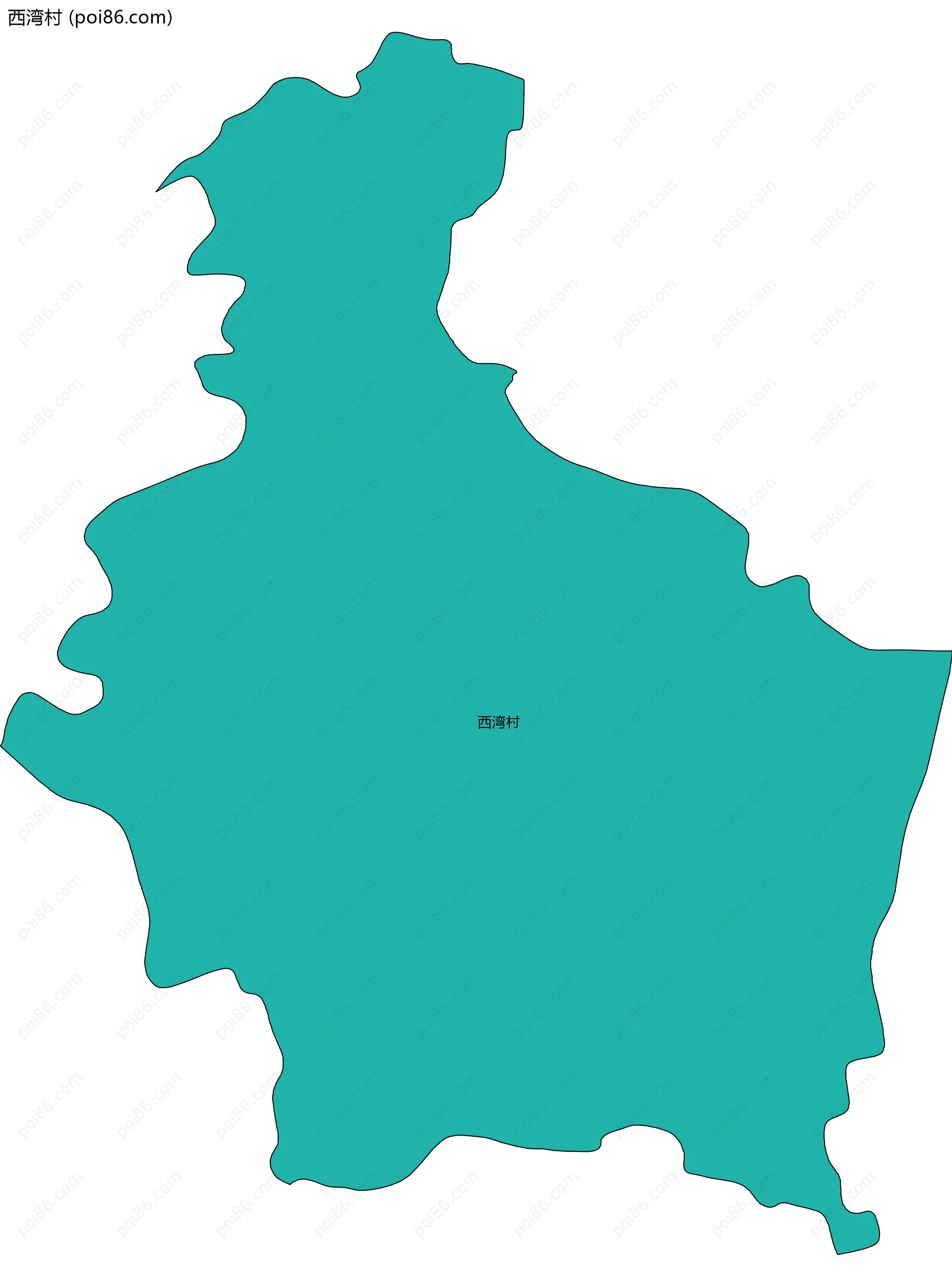 西湾村边界地图