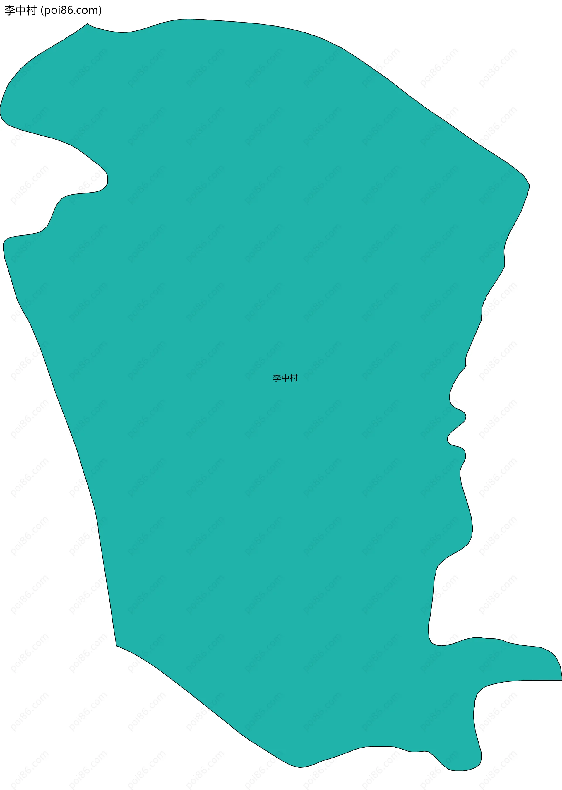 李中村边界地图