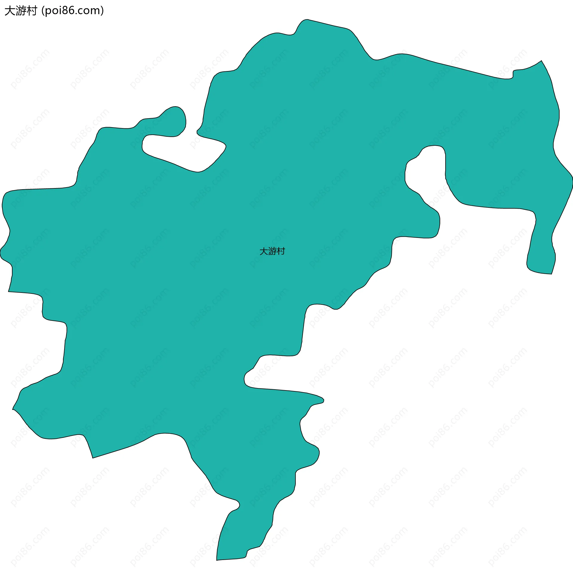 大游村边界地图