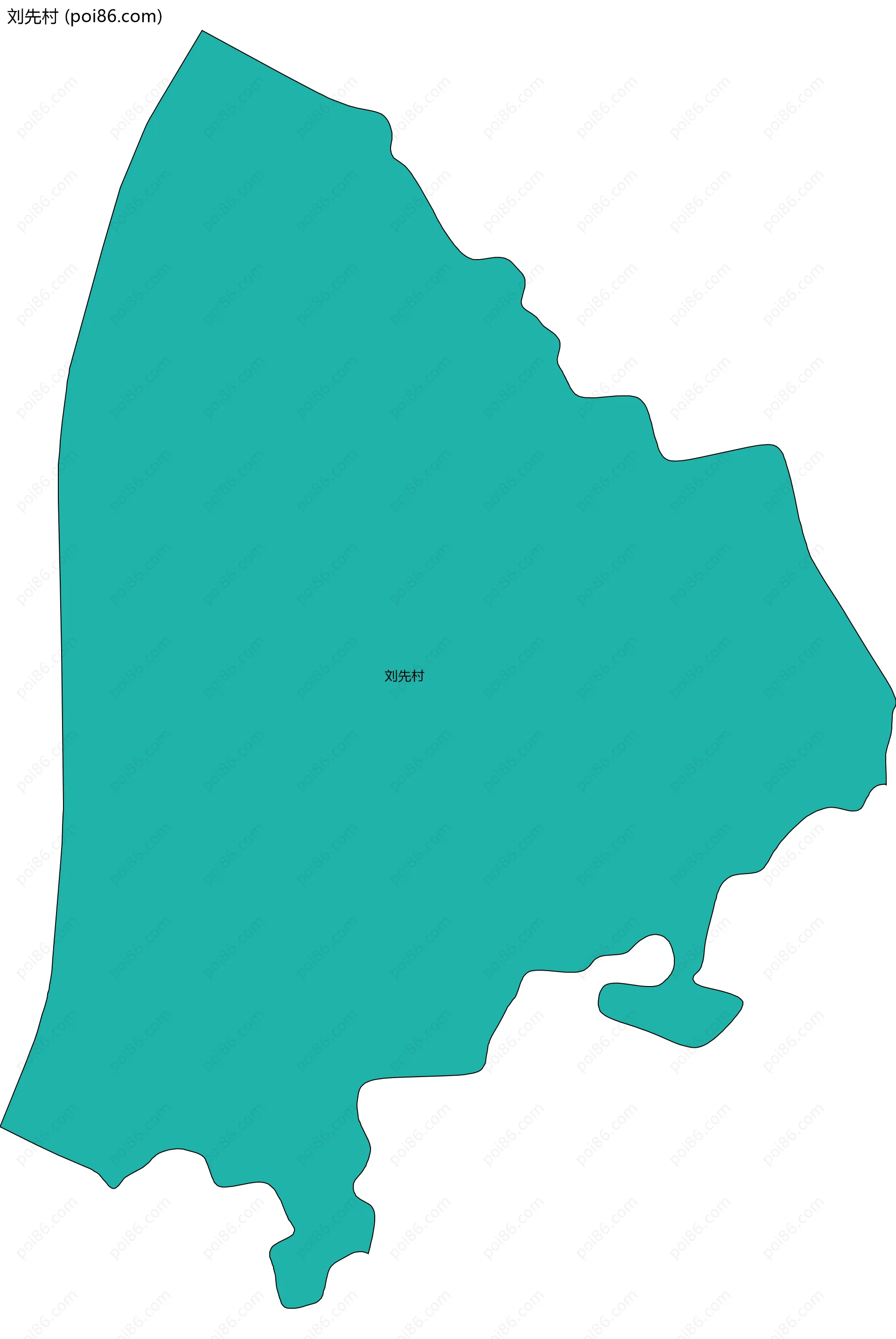 刘先村边界地图