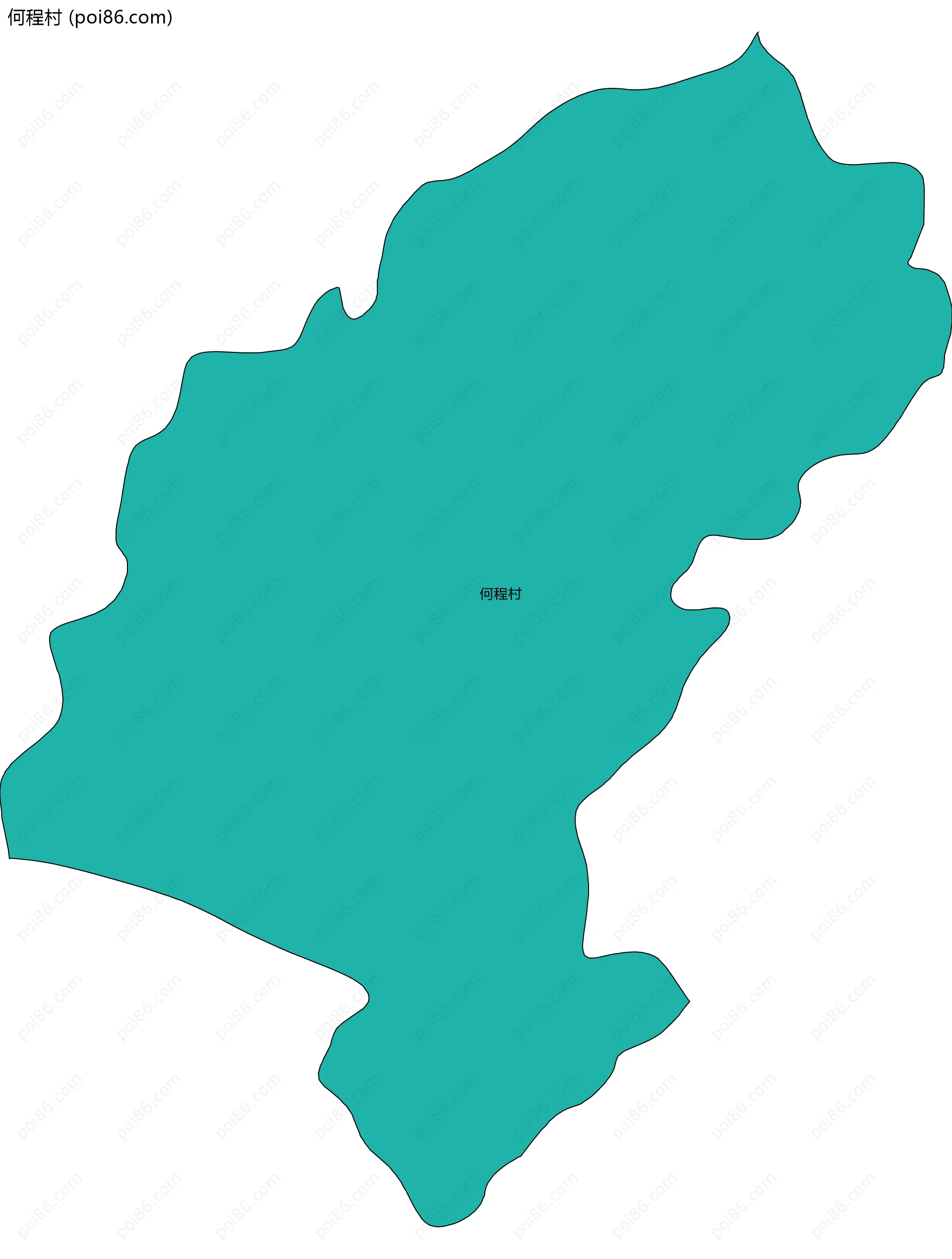 何程村边界地图