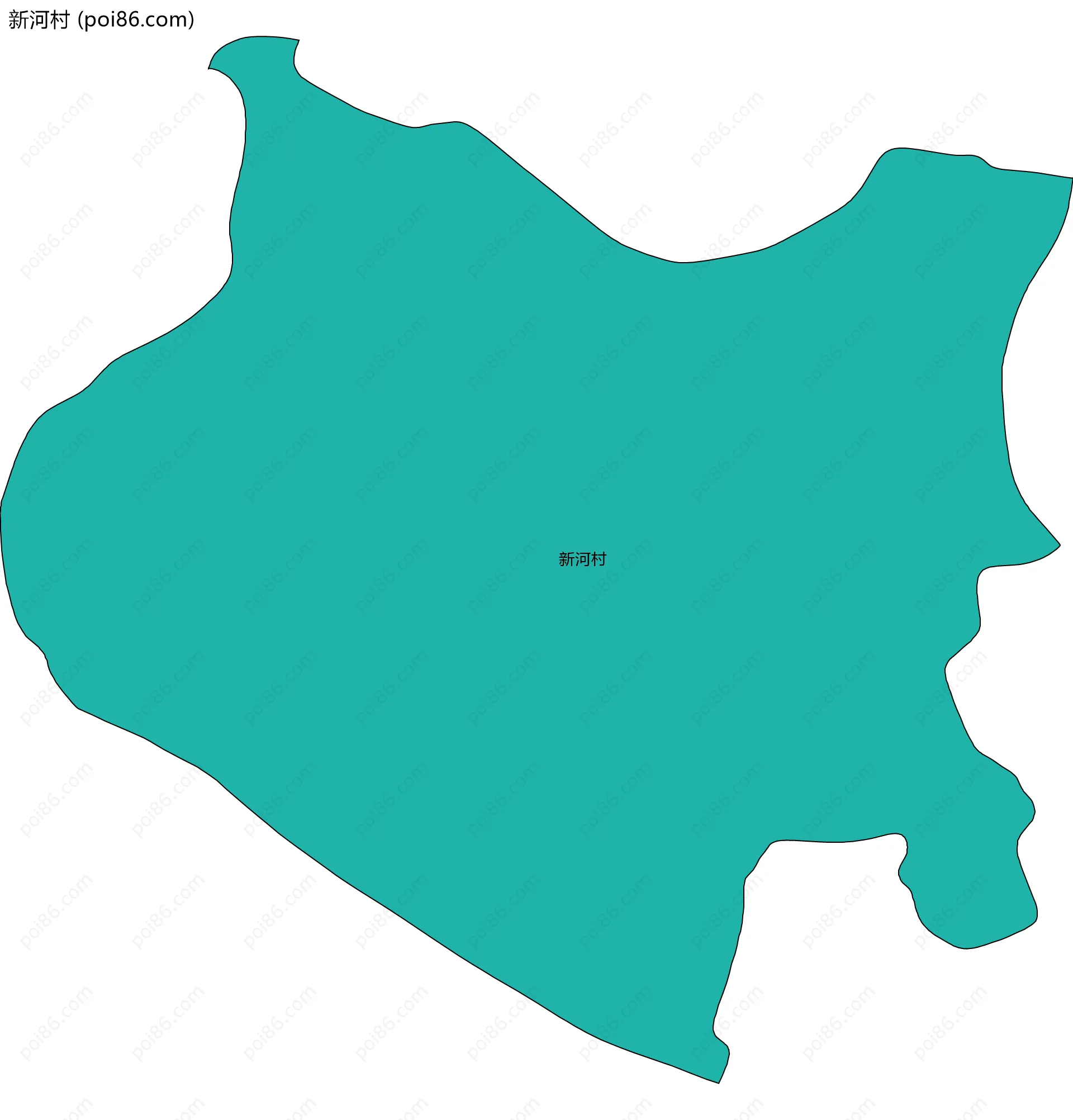 新河村边界地图