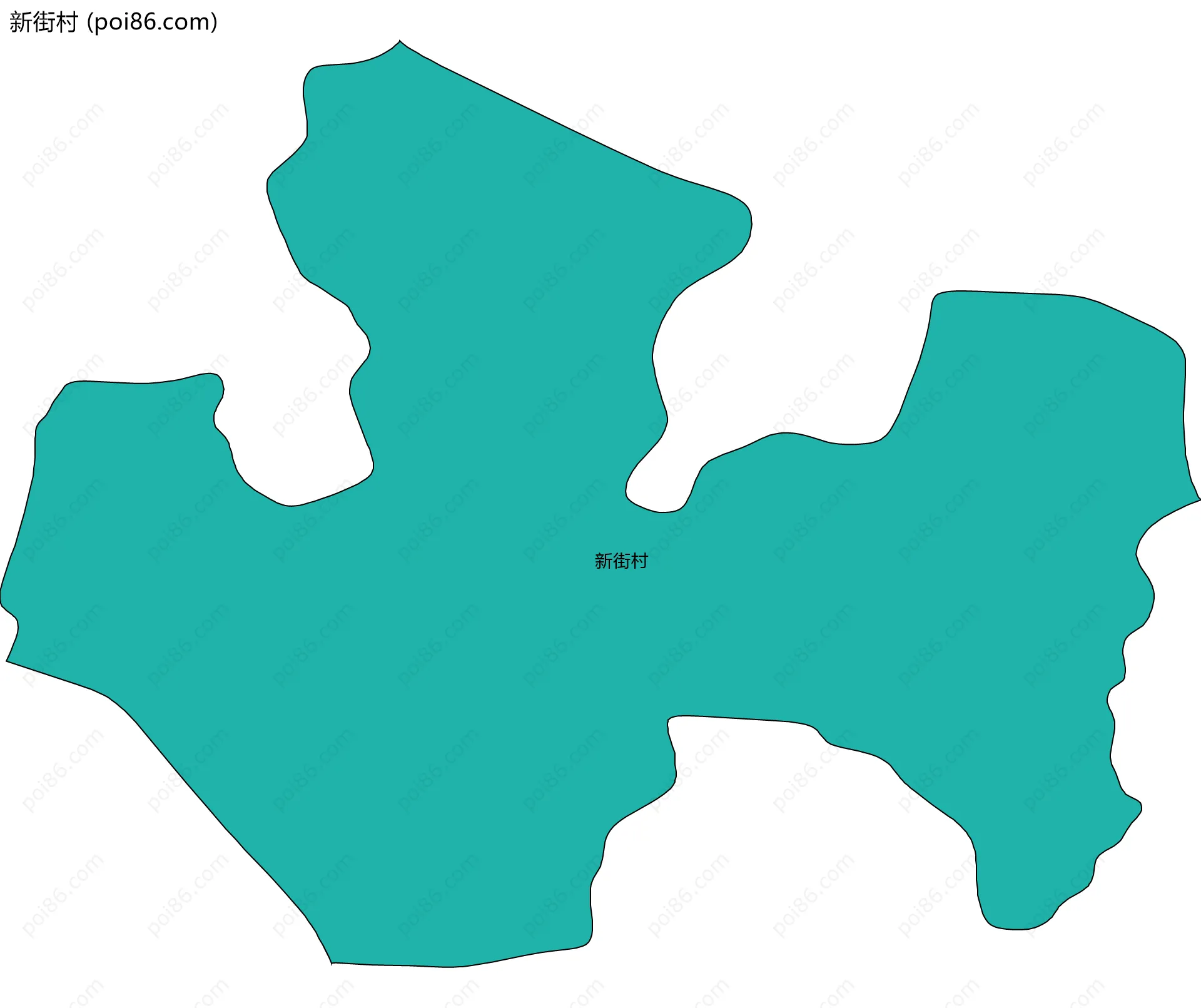 新街村边界地图