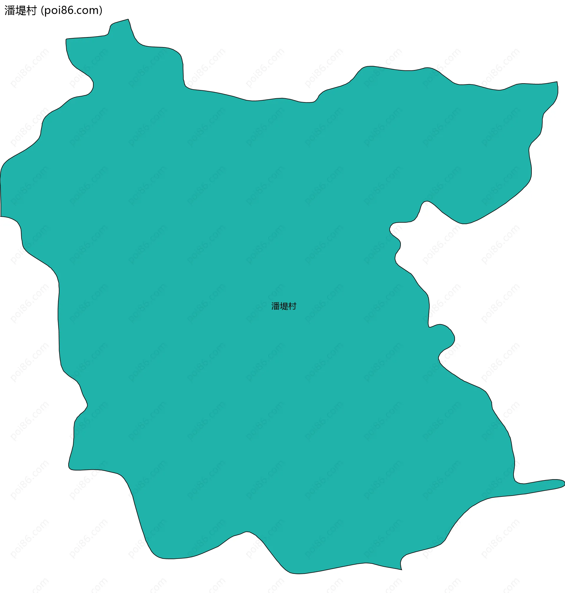 潘堤村边界地图