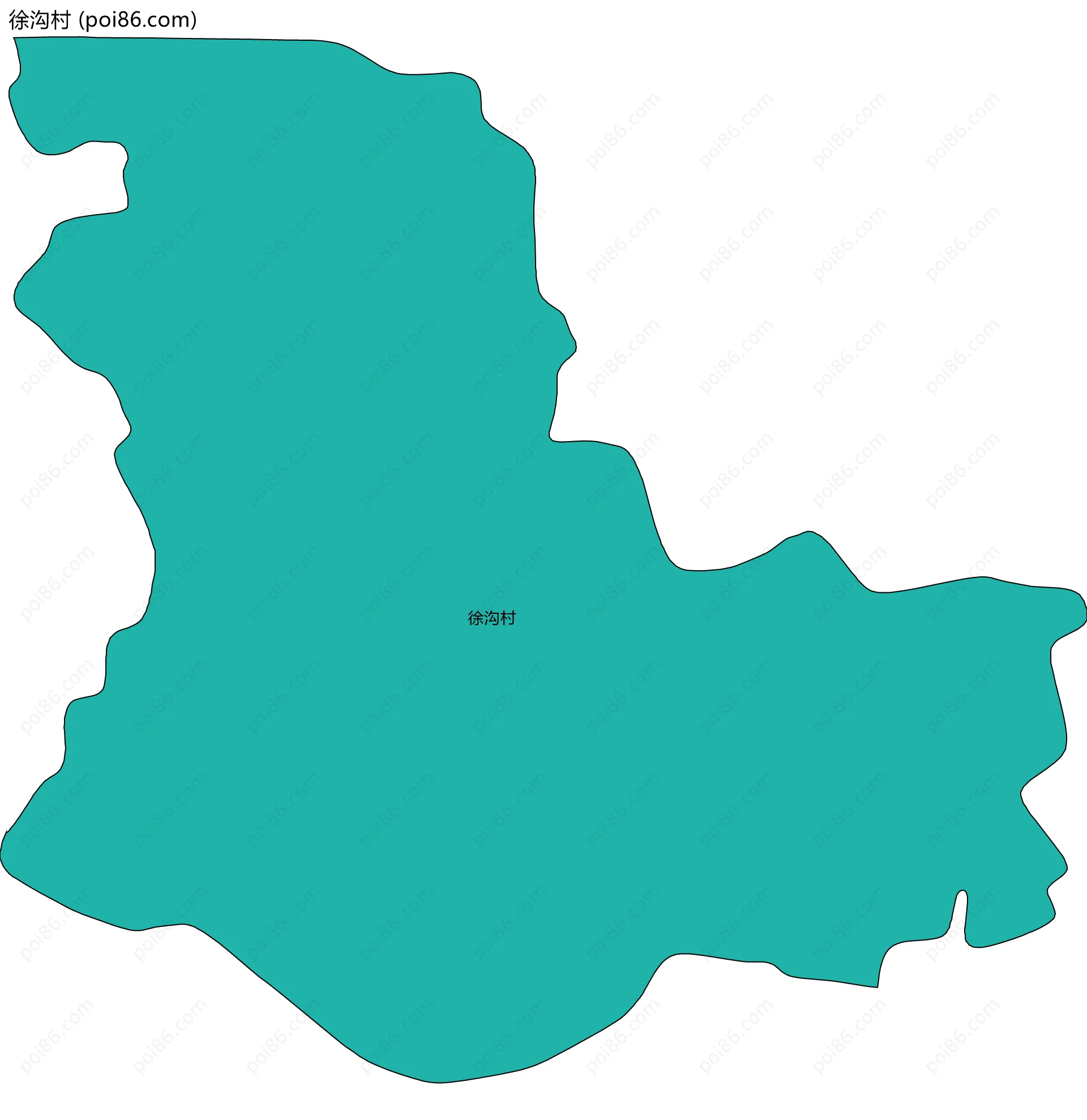 徐沟村边界地图