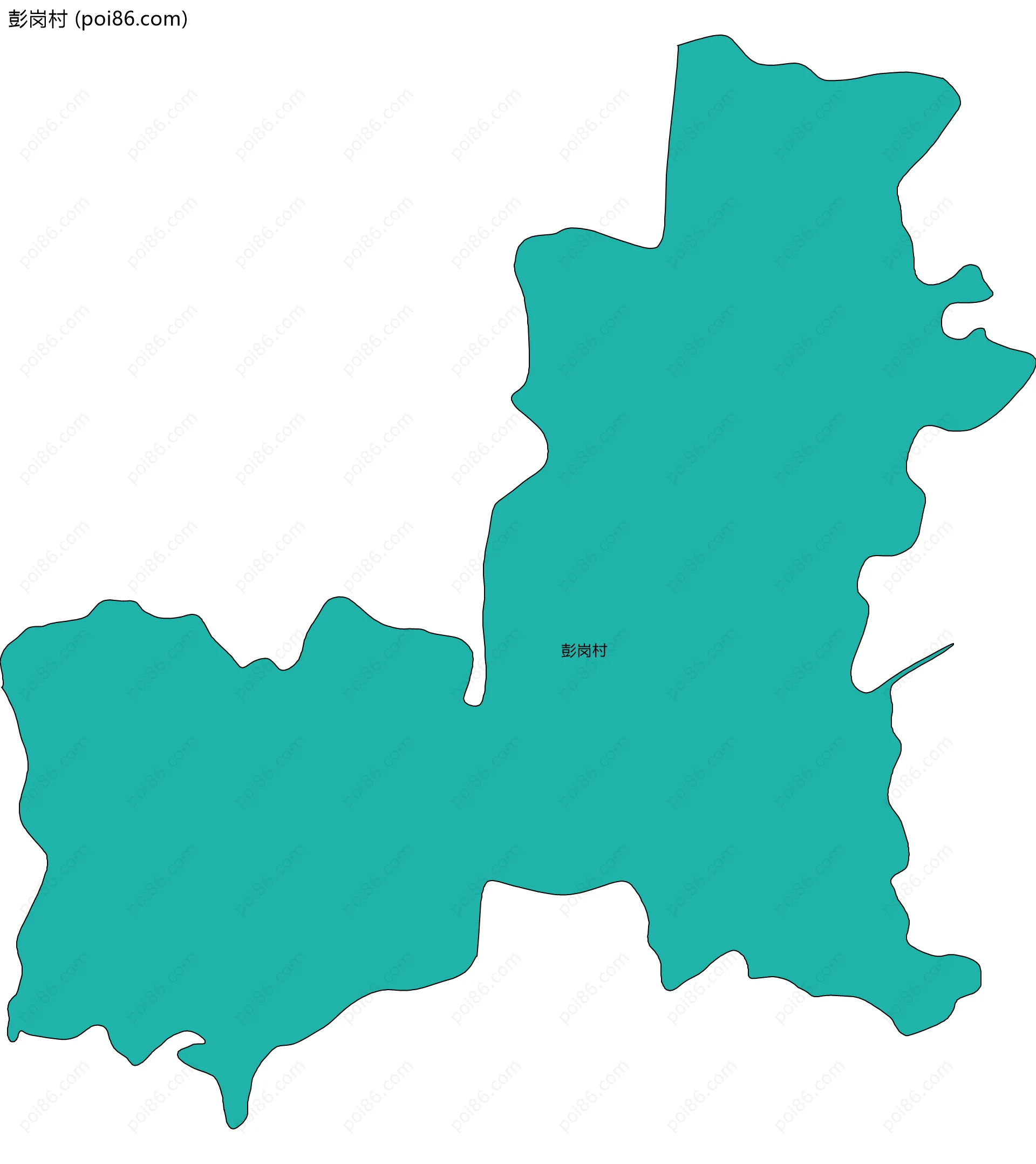 彭岗村边界地图