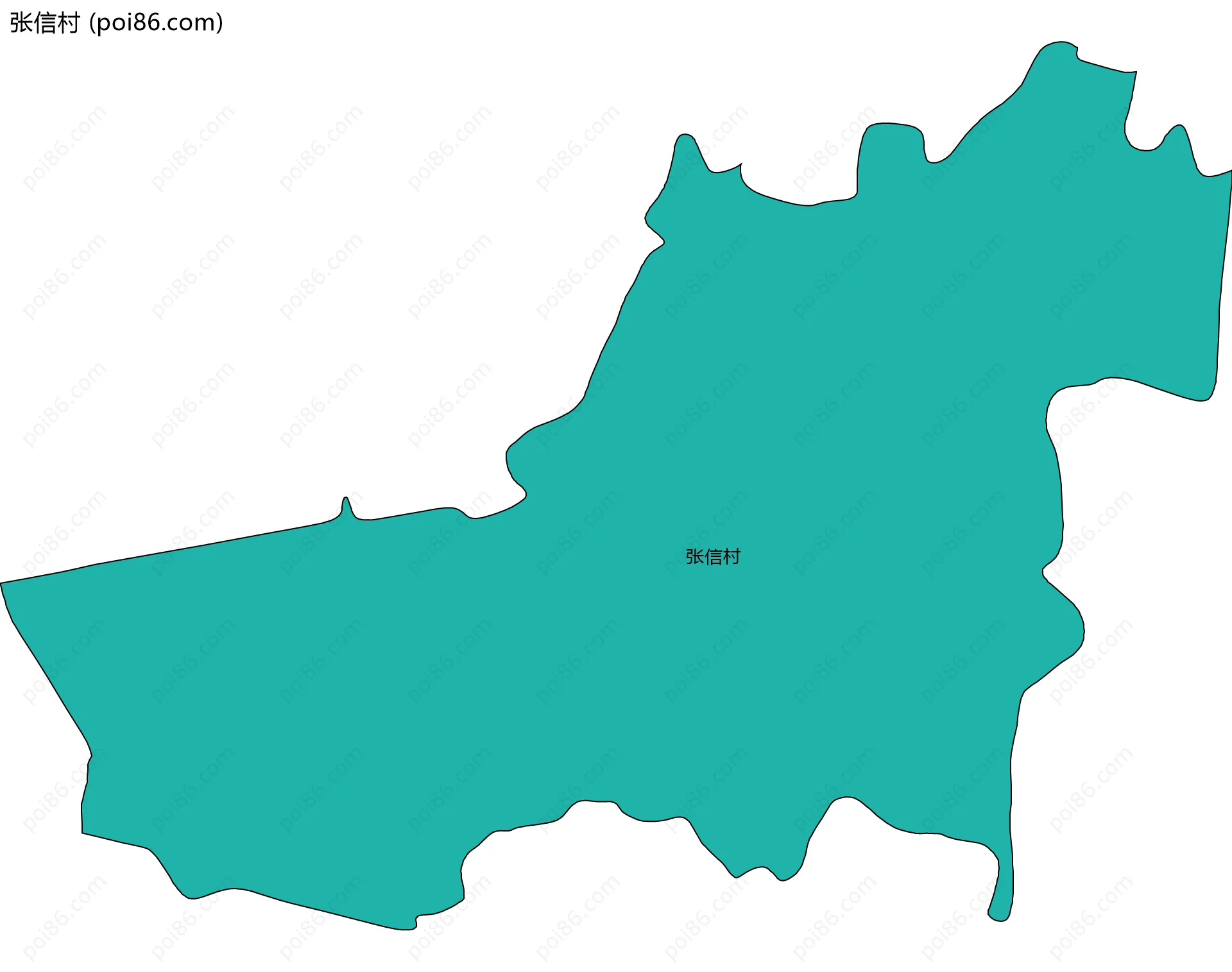 张信村边界地图