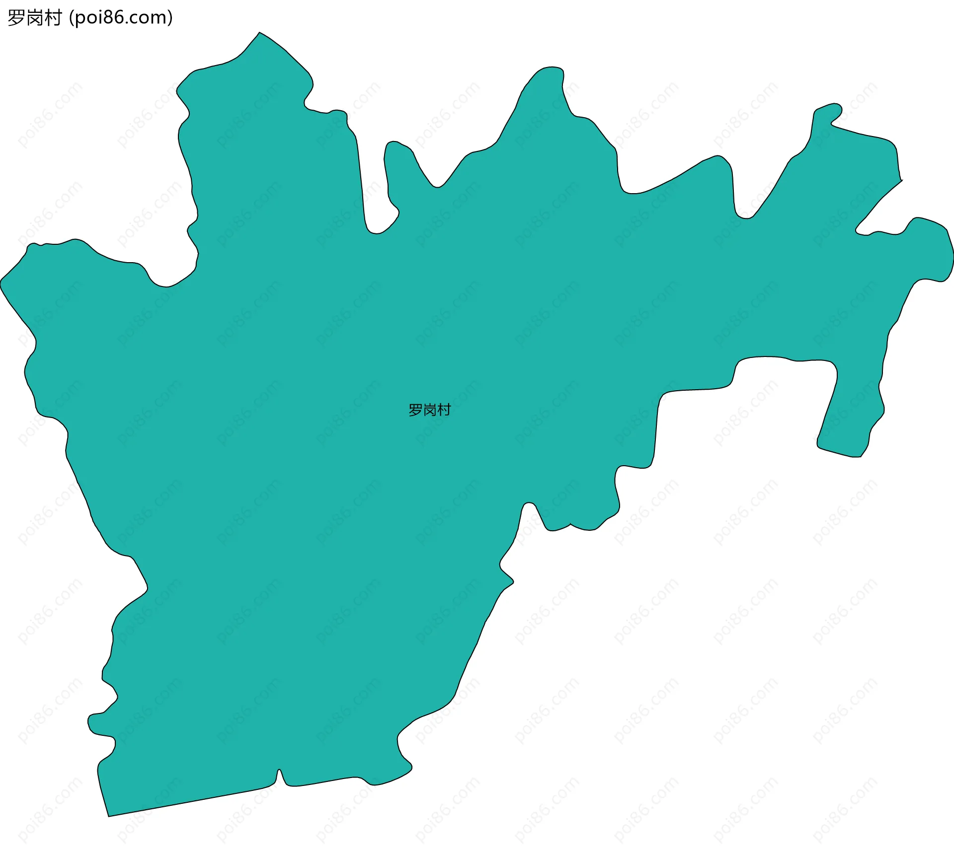 罗岗村边界地图