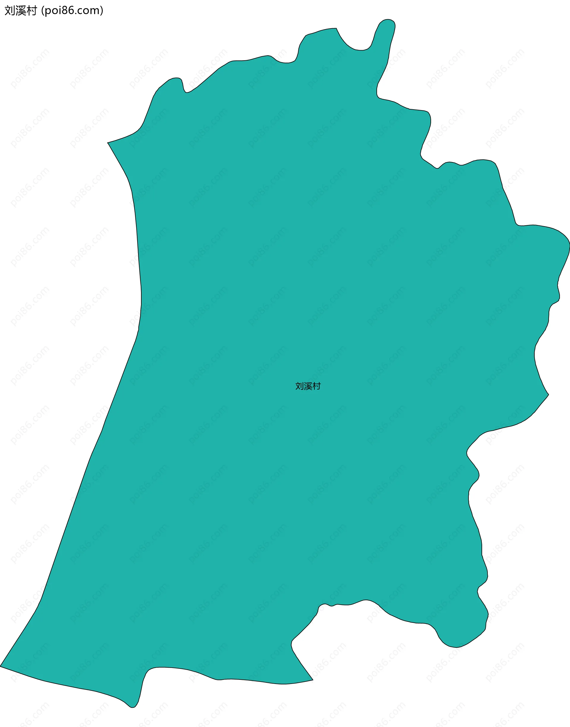 刘溪村边界地图