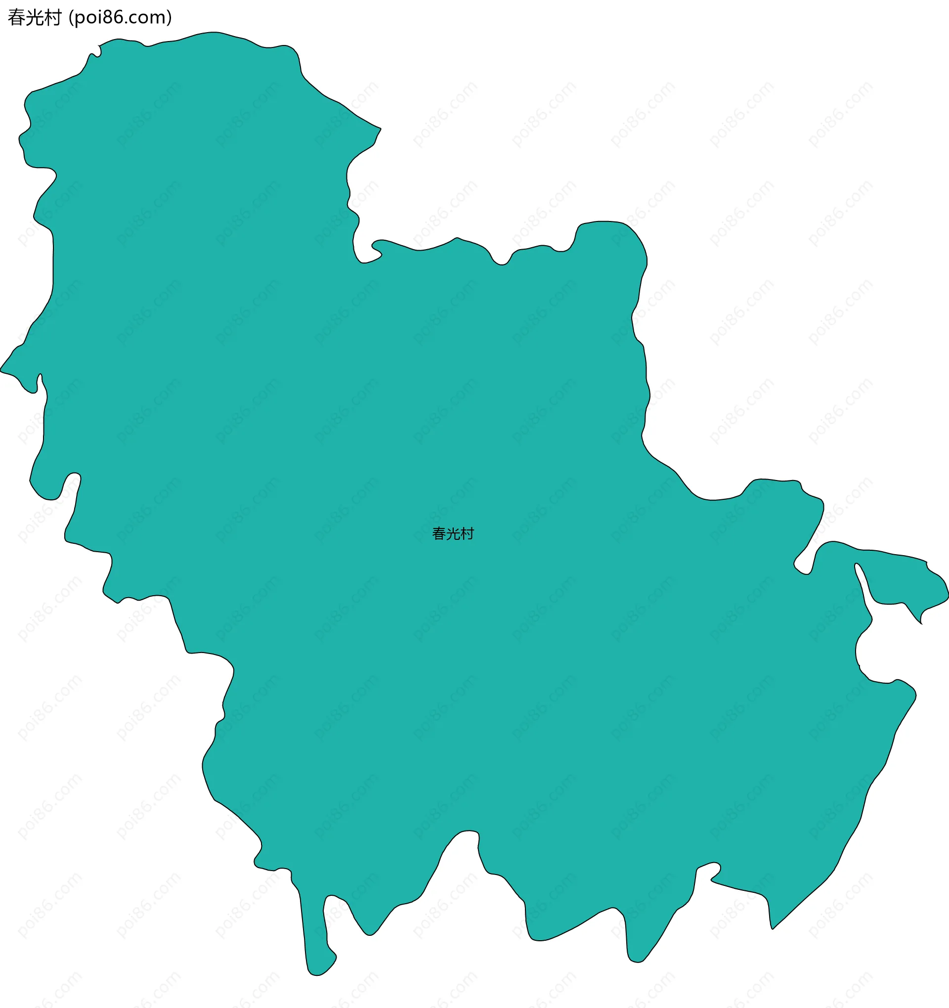 春光村边界地图