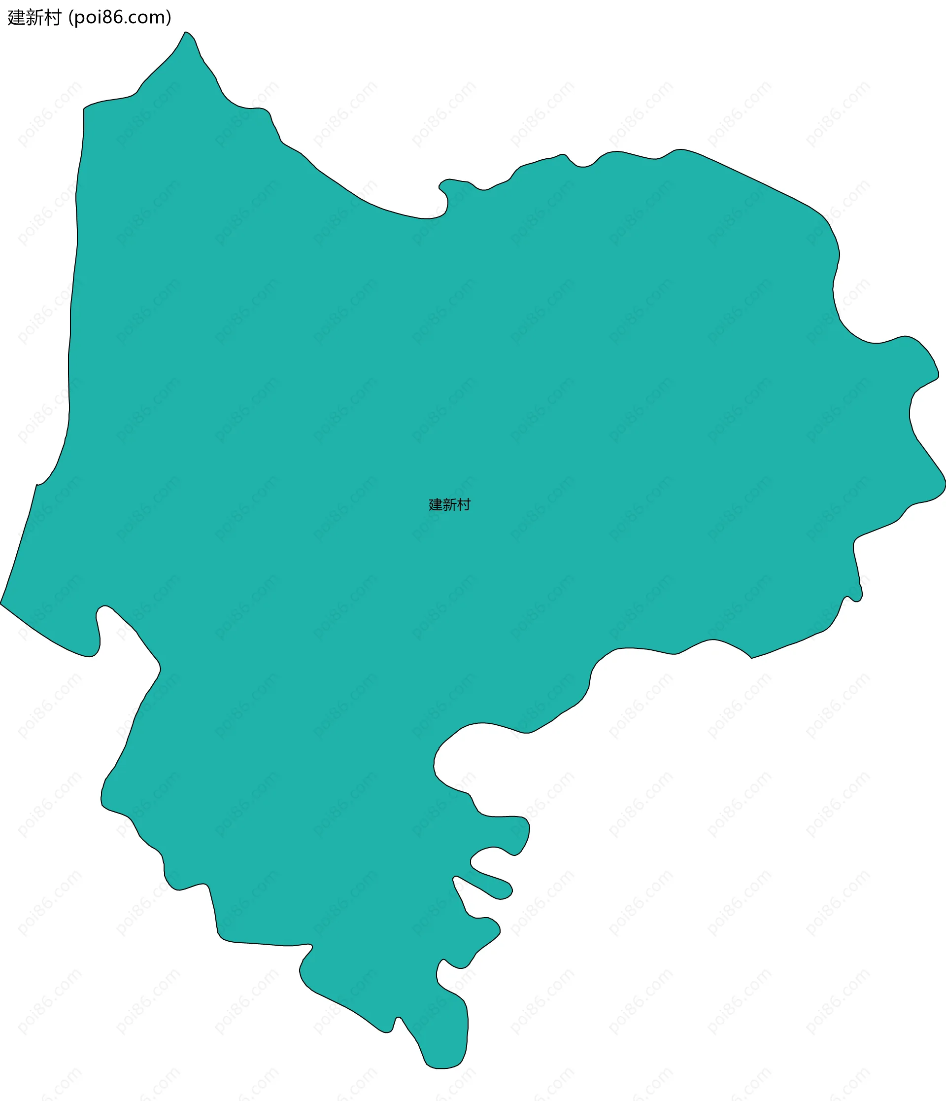 建新村边界地图
