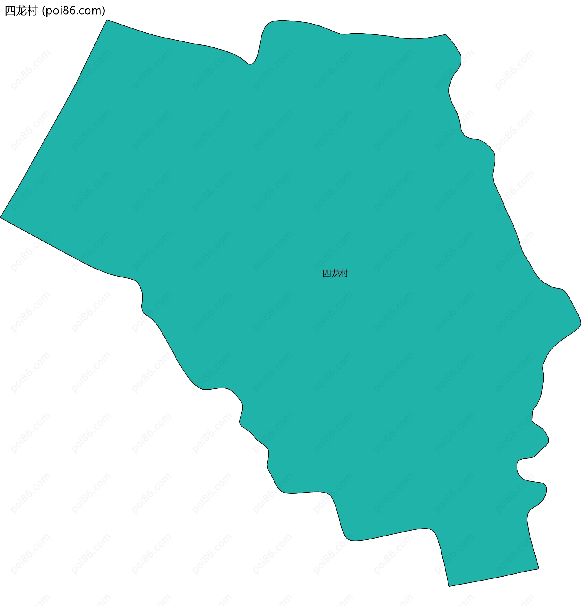 四龙村边界地图