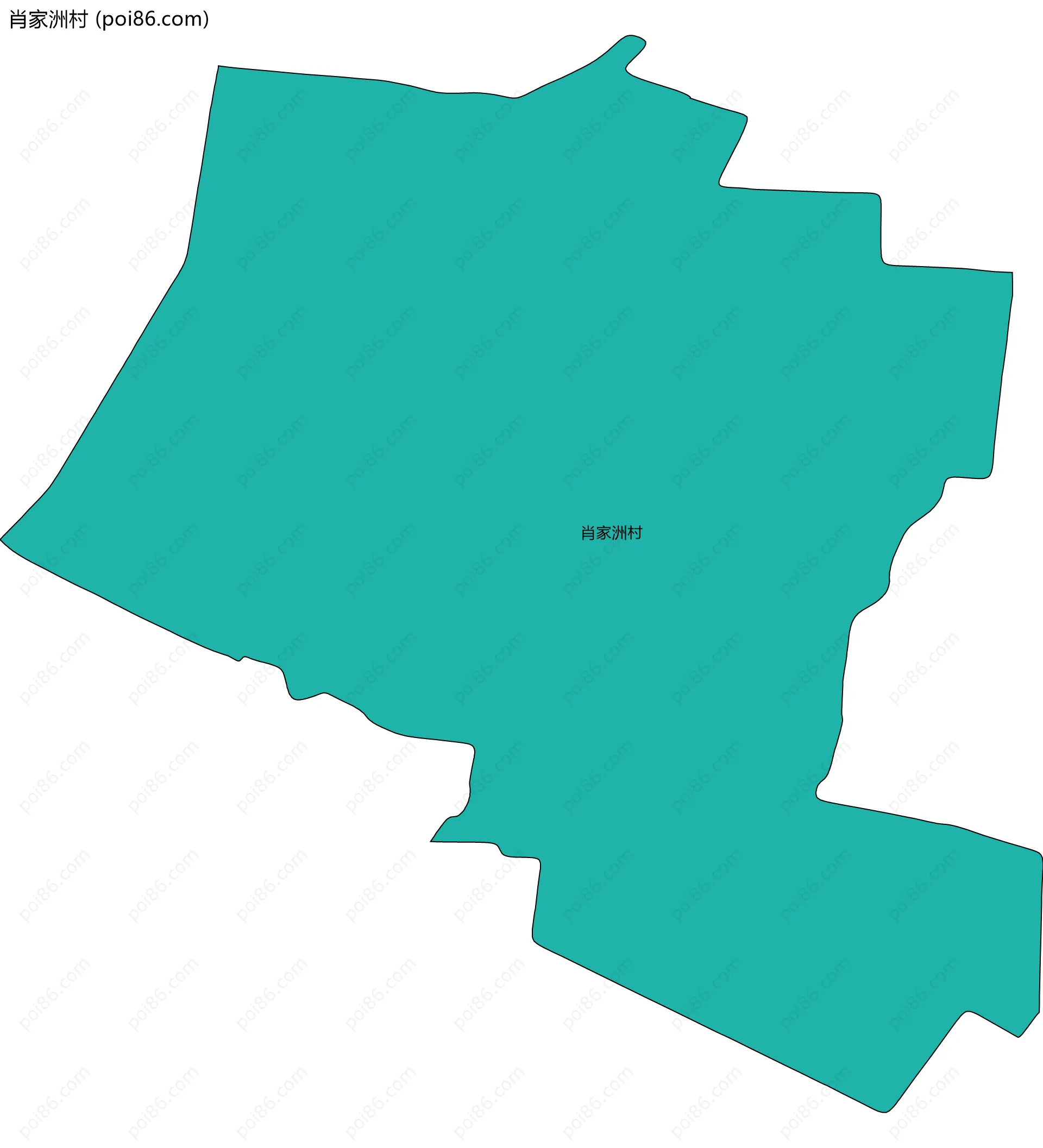 肖家洲村边界地图