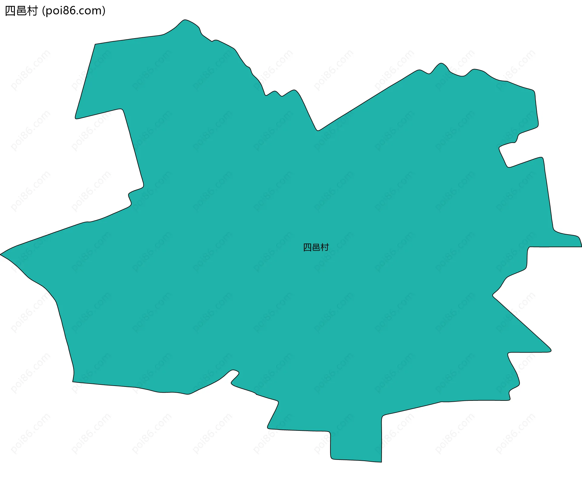 四邑村边界地图